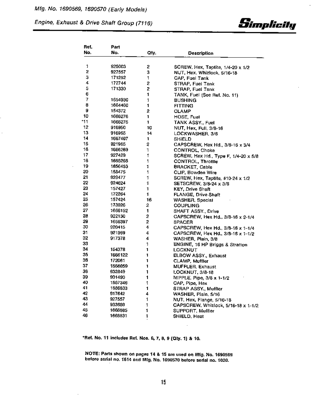 Simplicity 7100 Hydrostatic Series manual 