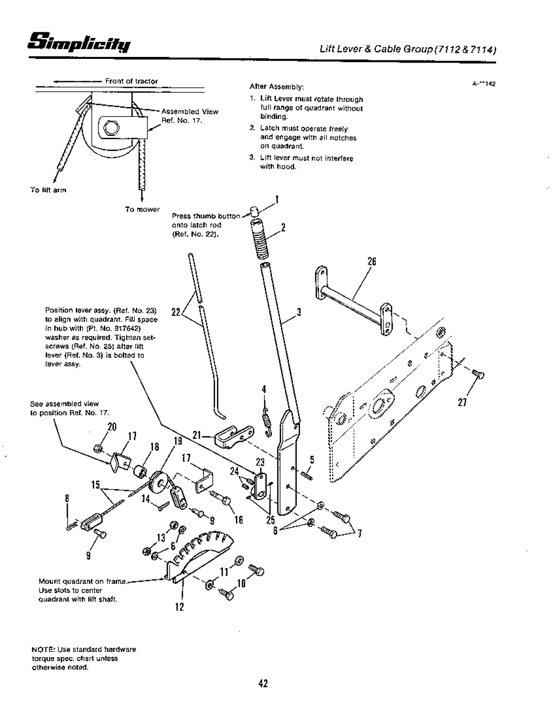 Simplicity 7100 Hydrostatic Series manual 