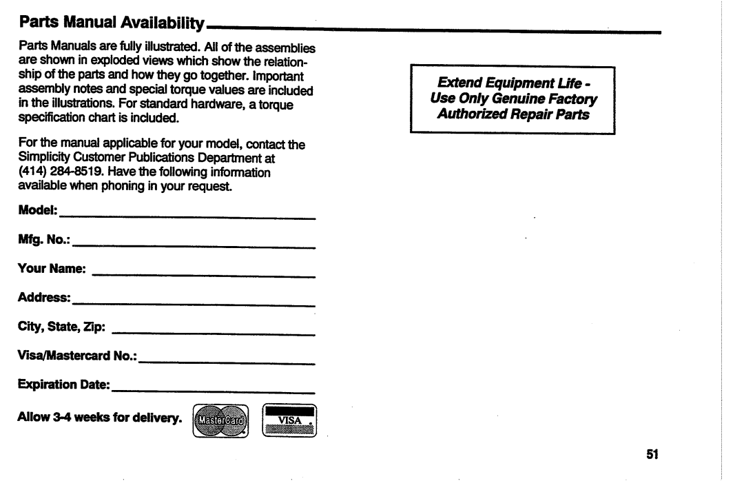 Simplicity 7100 Series manual 