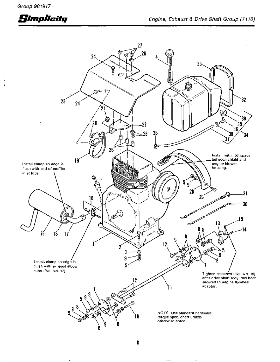 Simplicity 7110 manual 