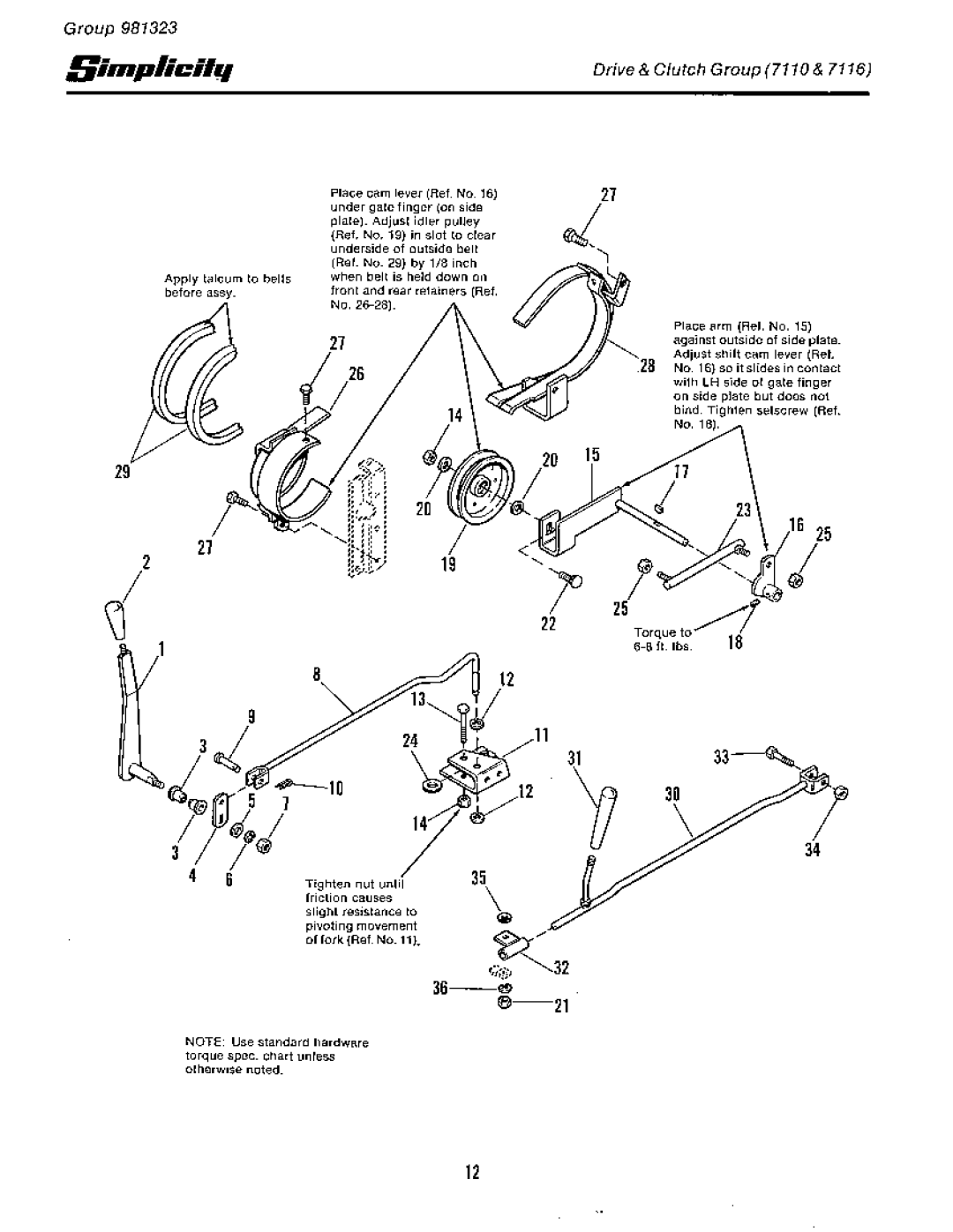 Simplicity 7110 manual 