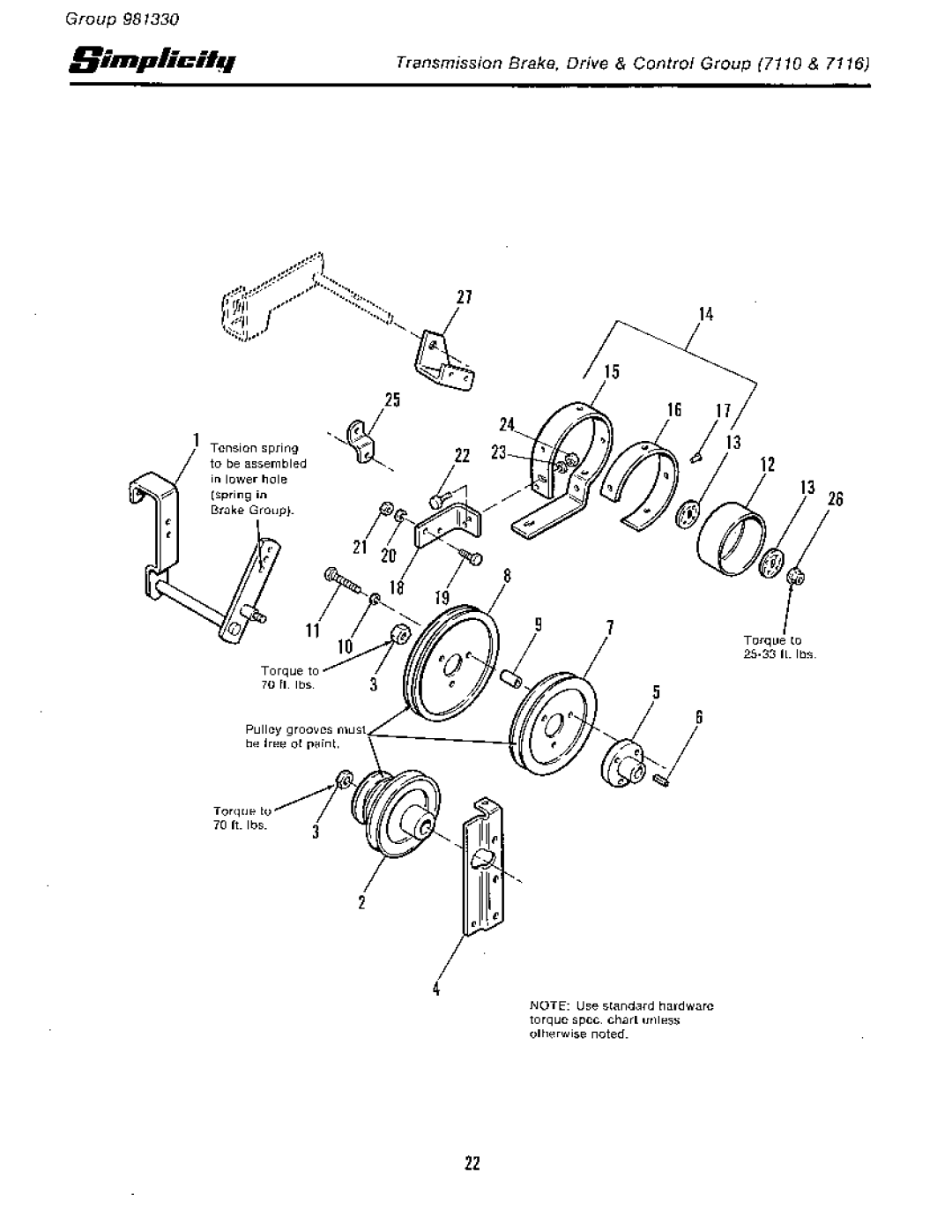 Simplicity 7110 manual 