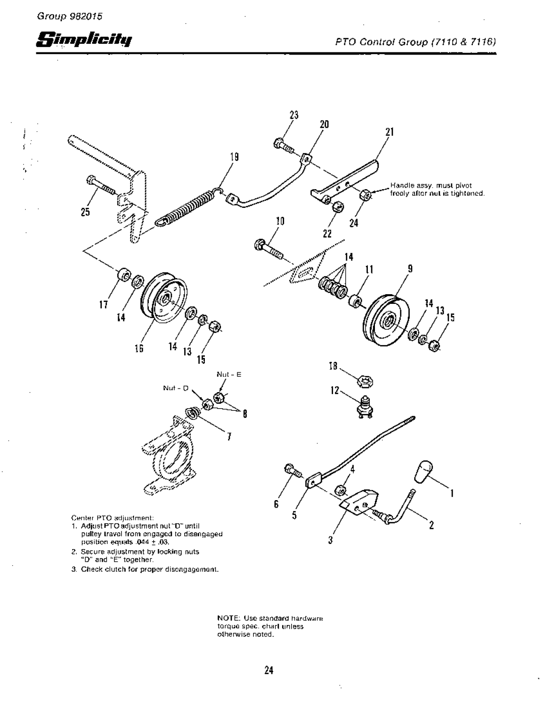 Simplicity 7110 manual 