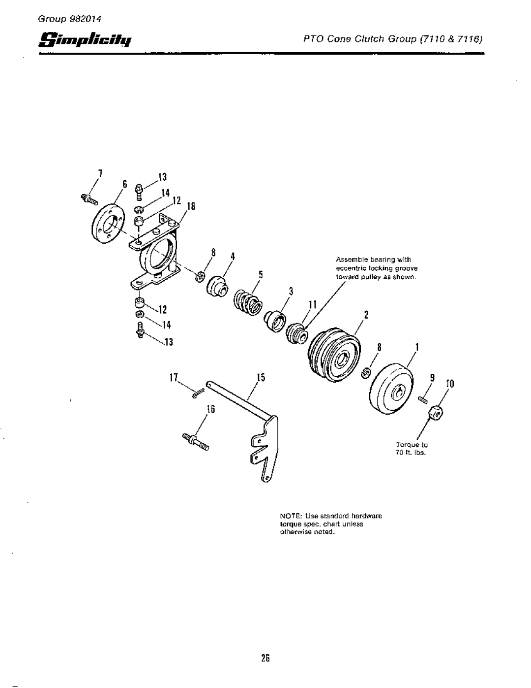 Simplicity 7110 manual 