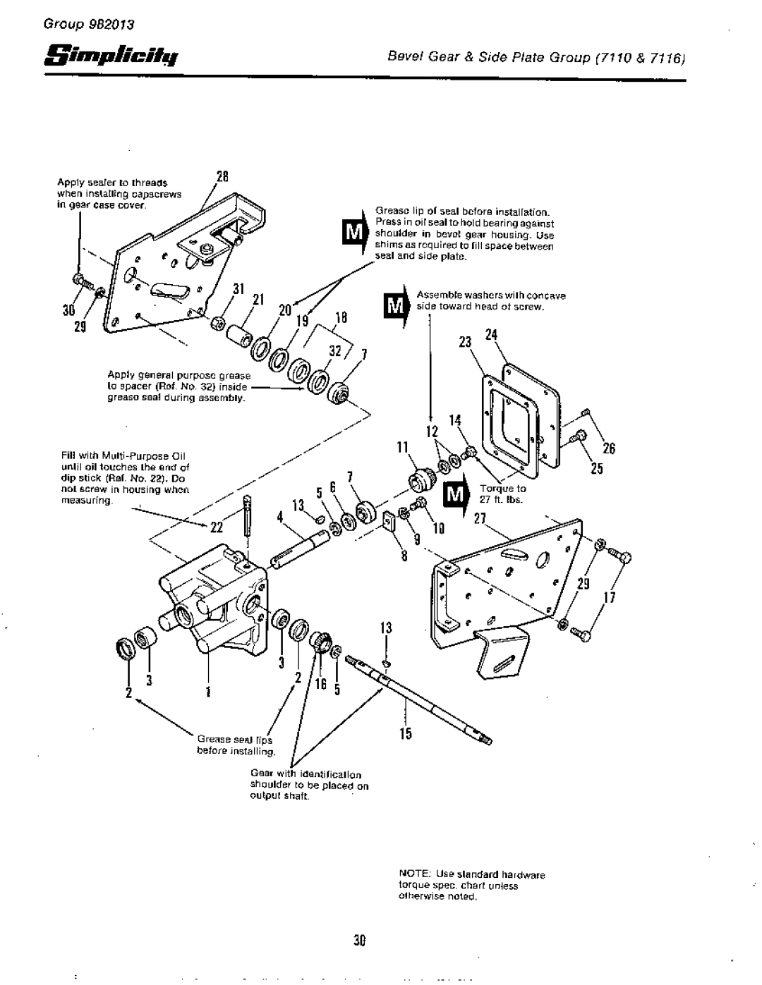 Simplicity 7110 manual 