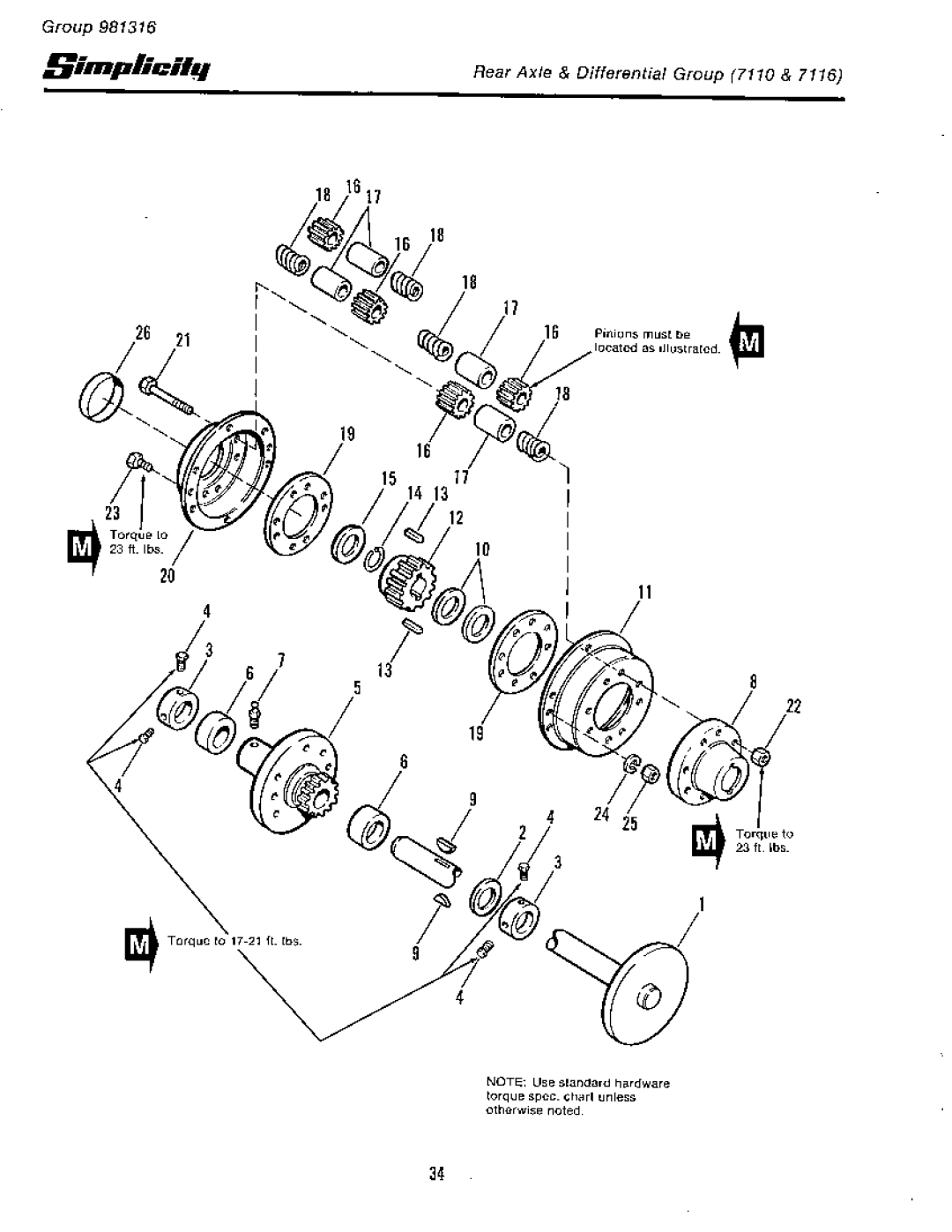 Simplicity 7110 manual 