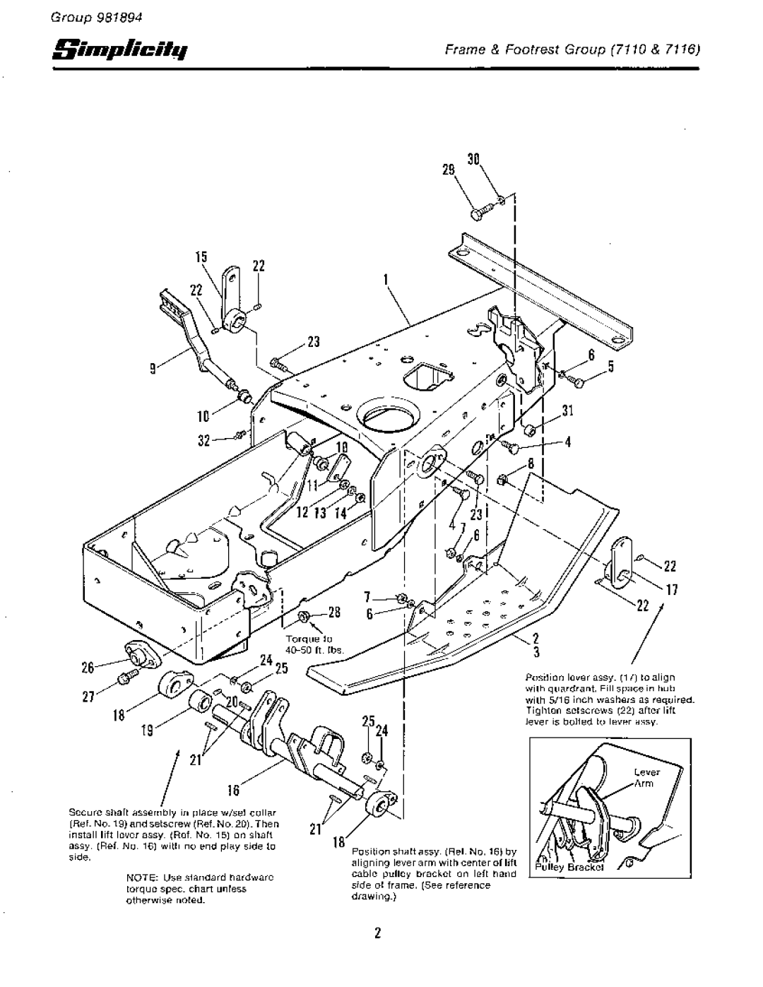 Simplicity 7110 manual 