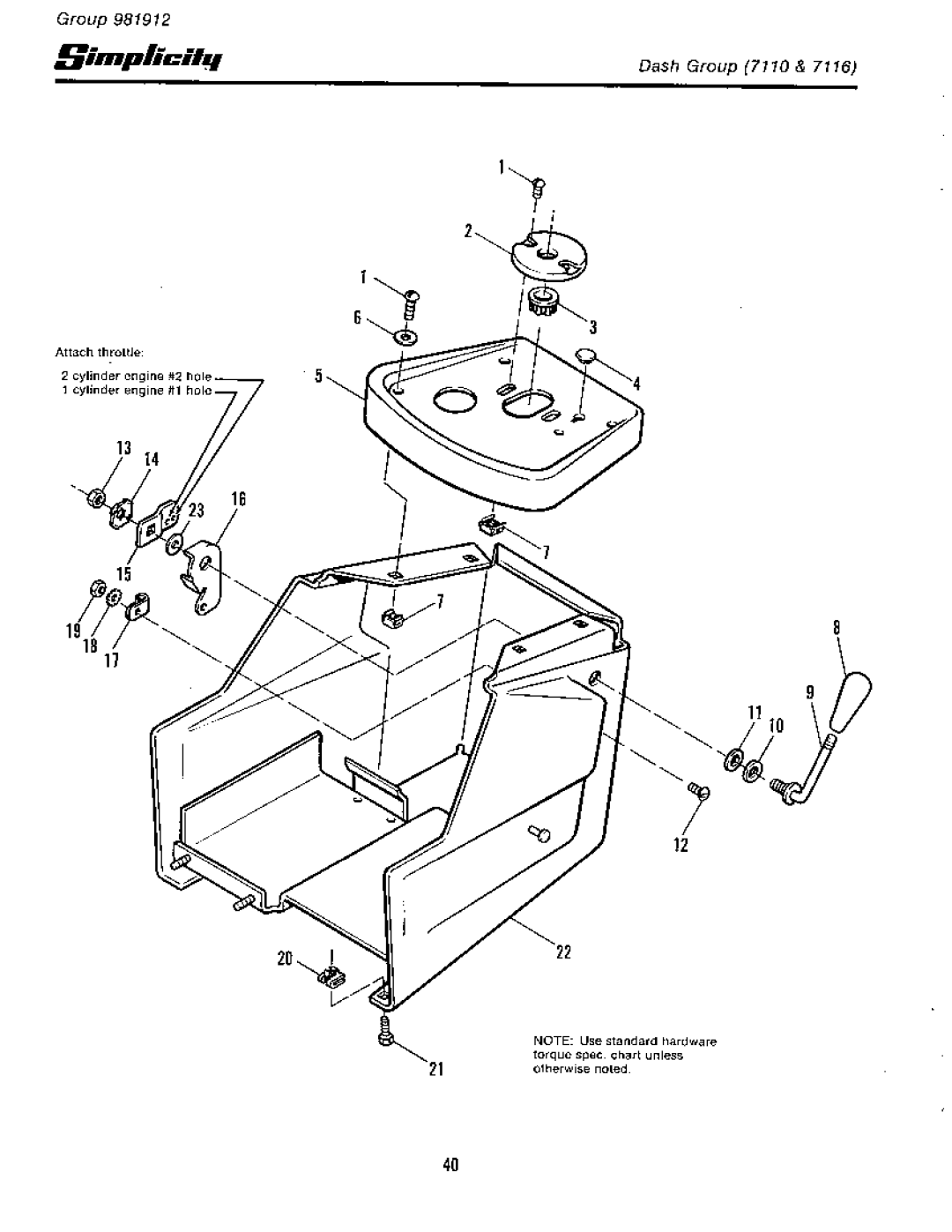 Simplicity 7110 manual 