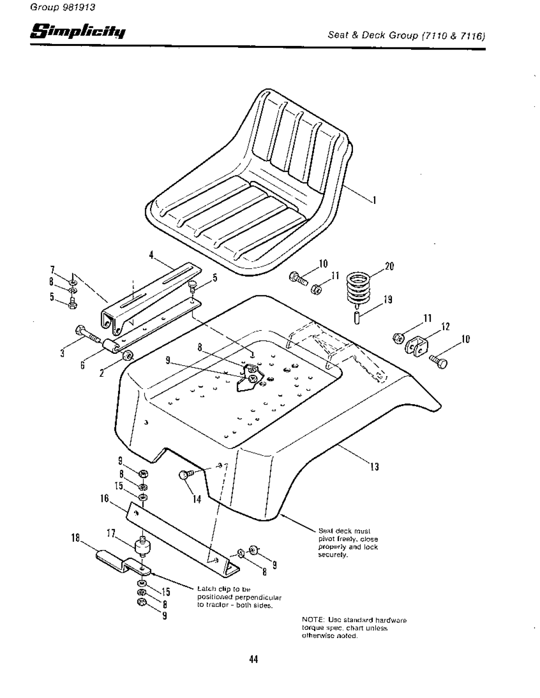 Simplicity 7110 manual 