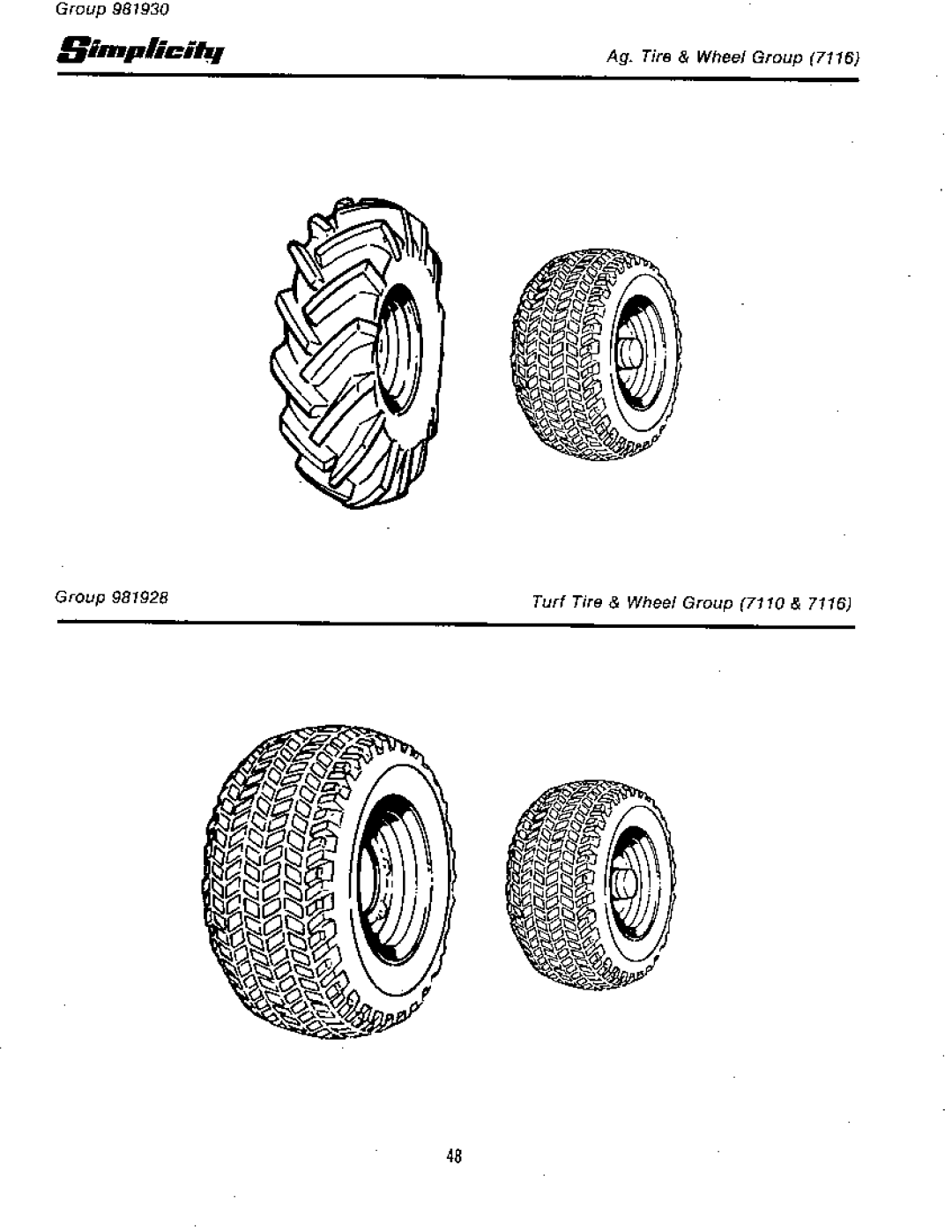 Simplicity 7110 manual 