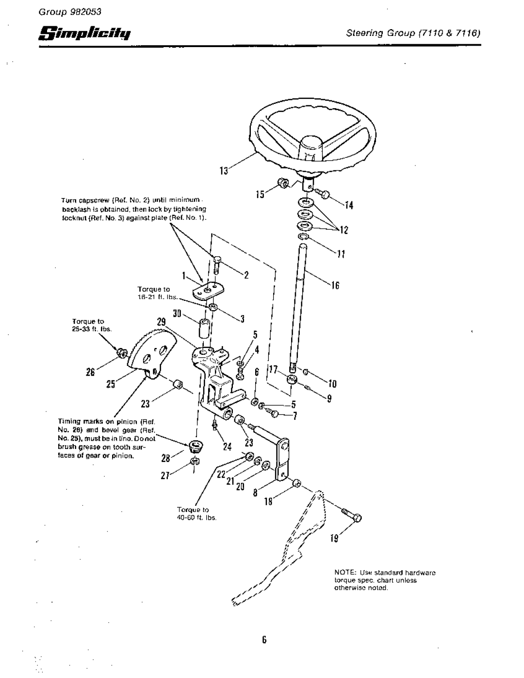 Simplicity 7110 manual 