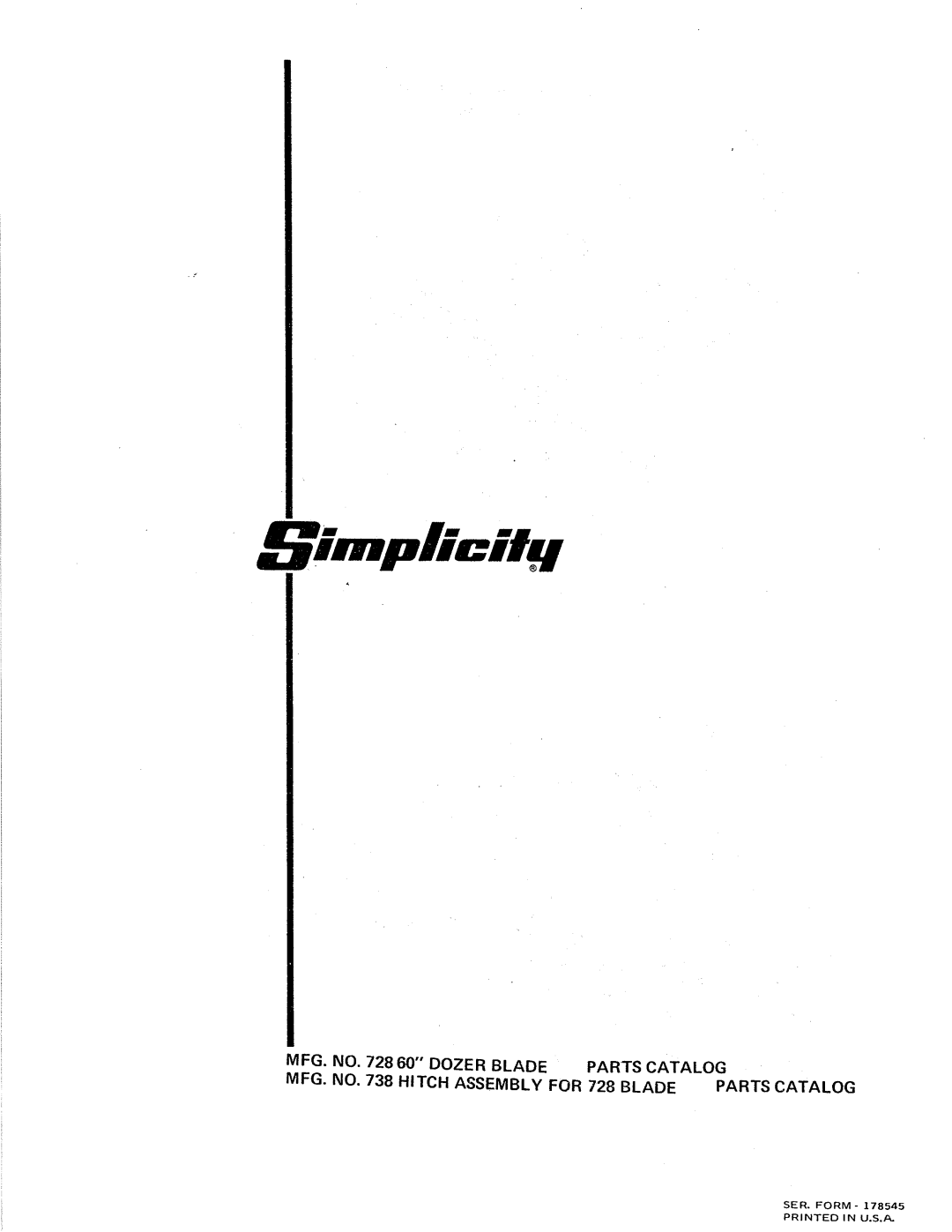 Simplicity 728 manual 