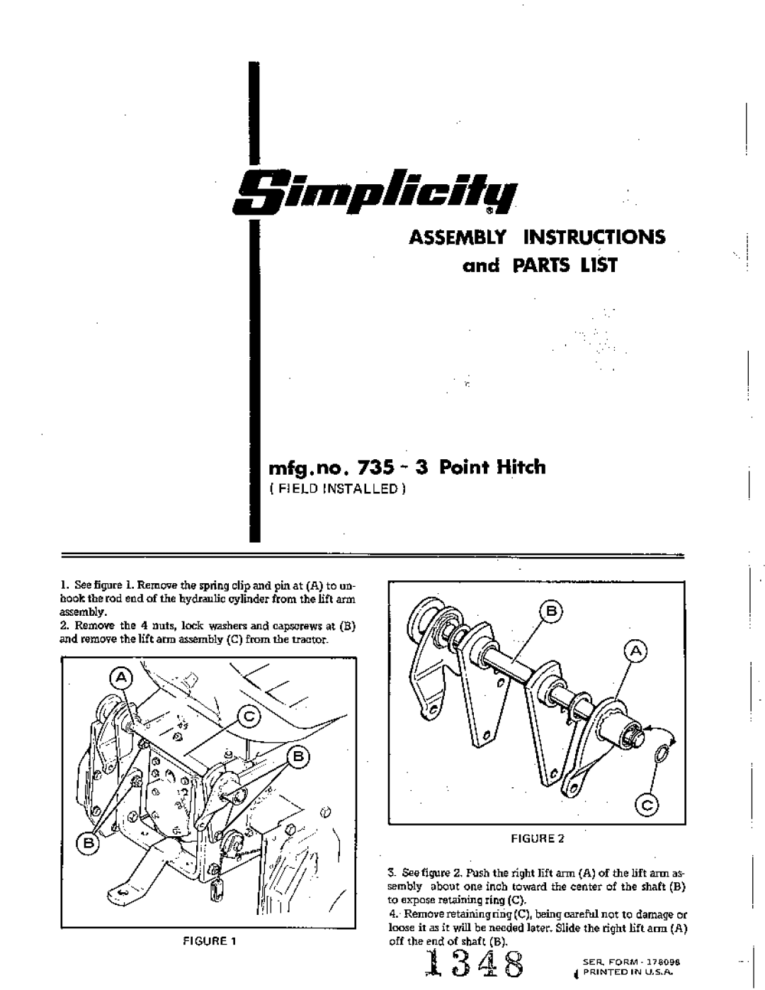 Simplicity 735 manual 