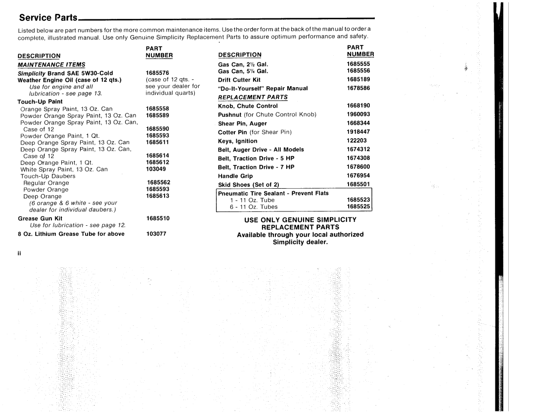 Simplicity 755E manual 