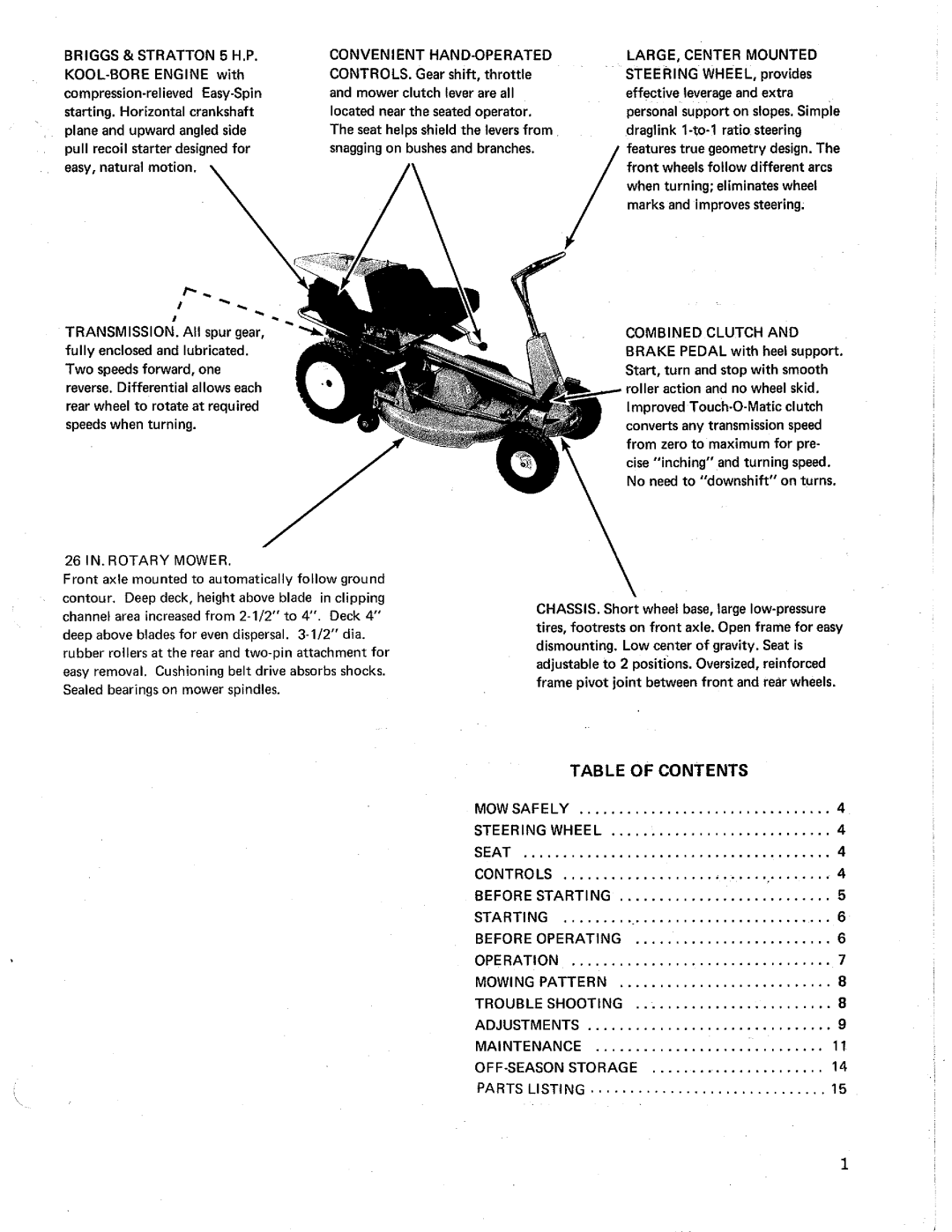 Simplicity 775, 774 manual 