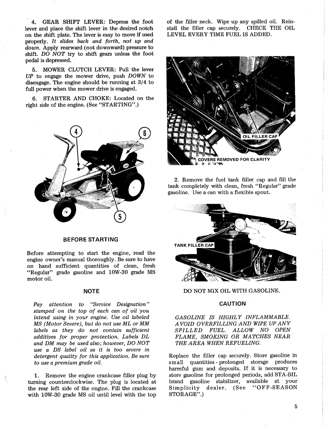 Simplicity 775, 774 manual 