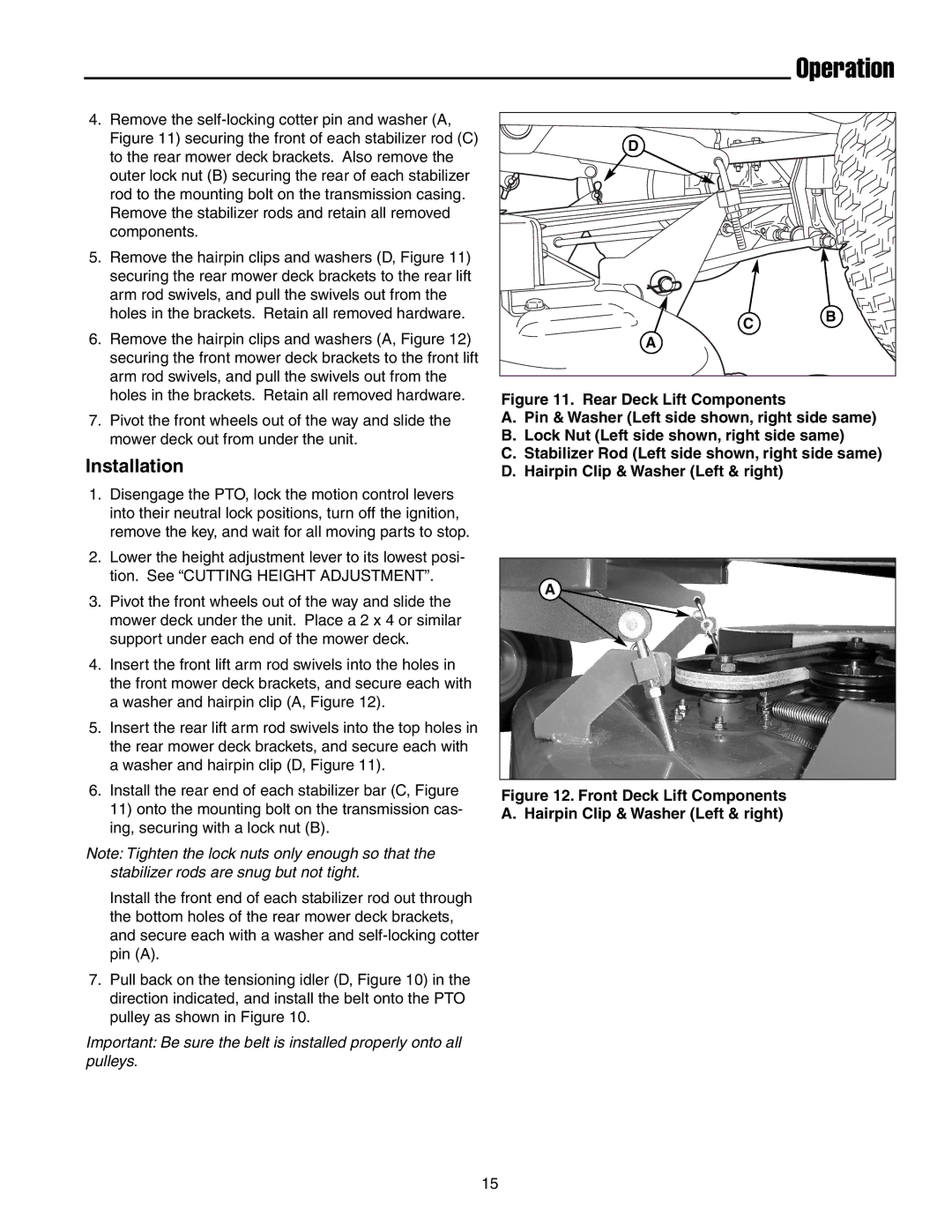 Simplicity 7800072, 7800071 instruction sheet Installation 