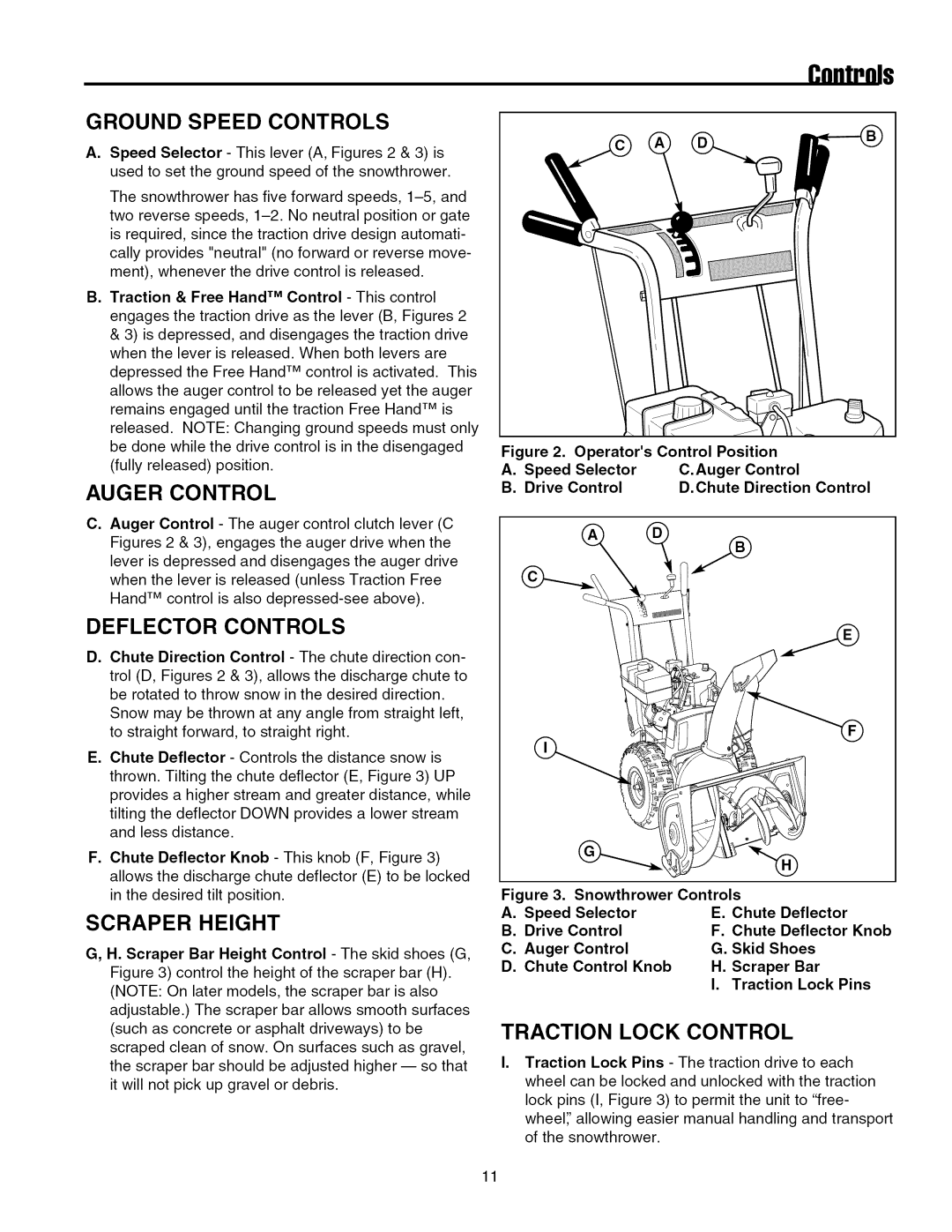 Simplicity 7800138, 7800085, 7800084, 7800086, 7800087 manual Cnntrnls, Ground Speed Controls, Deflector Controls 