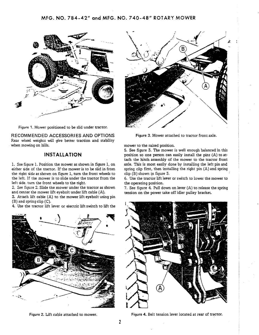 Simplicity 784, 740 manual 