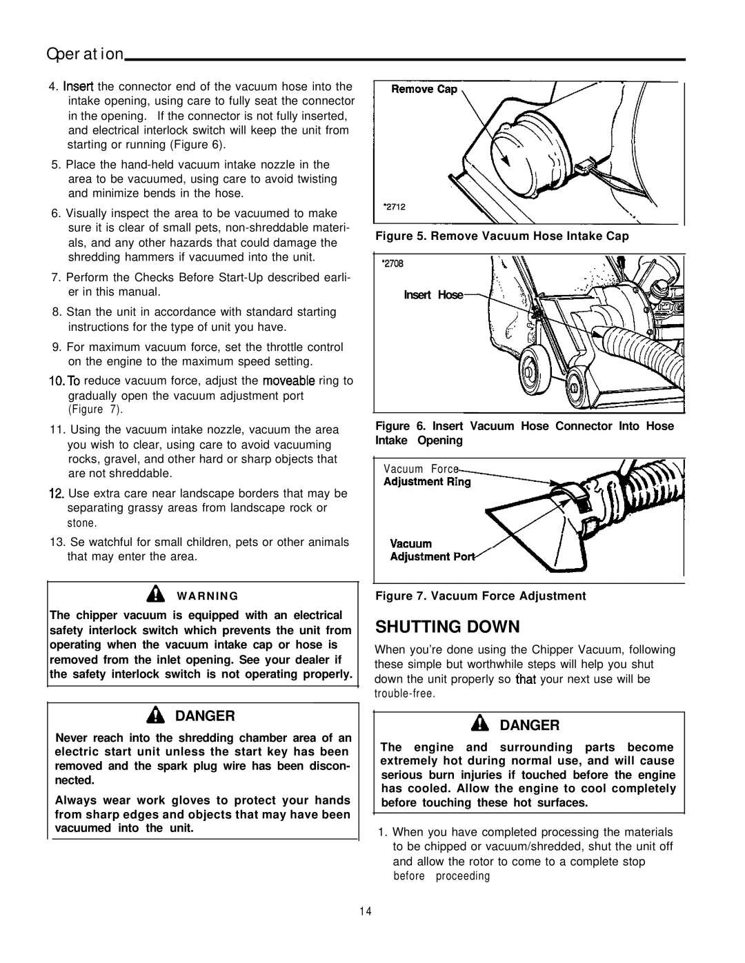 Simplicity 8/25, 6/25 manual Operation, Shutting Down 