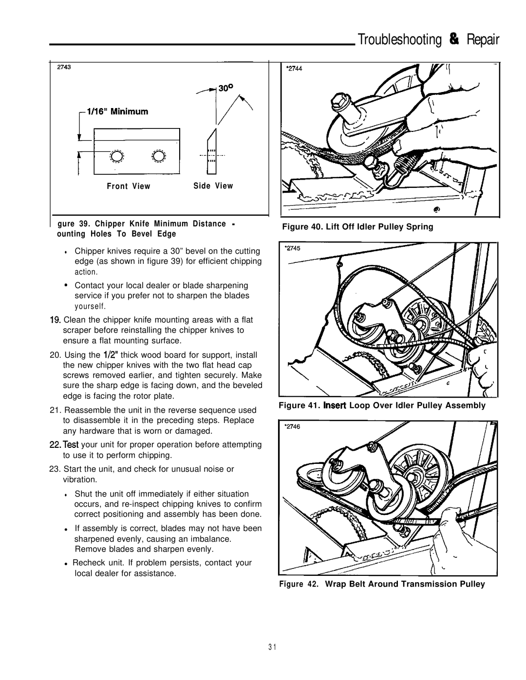 Simplicity 6/25, 8/25 manual Lift Off Idler Pulley Spring 