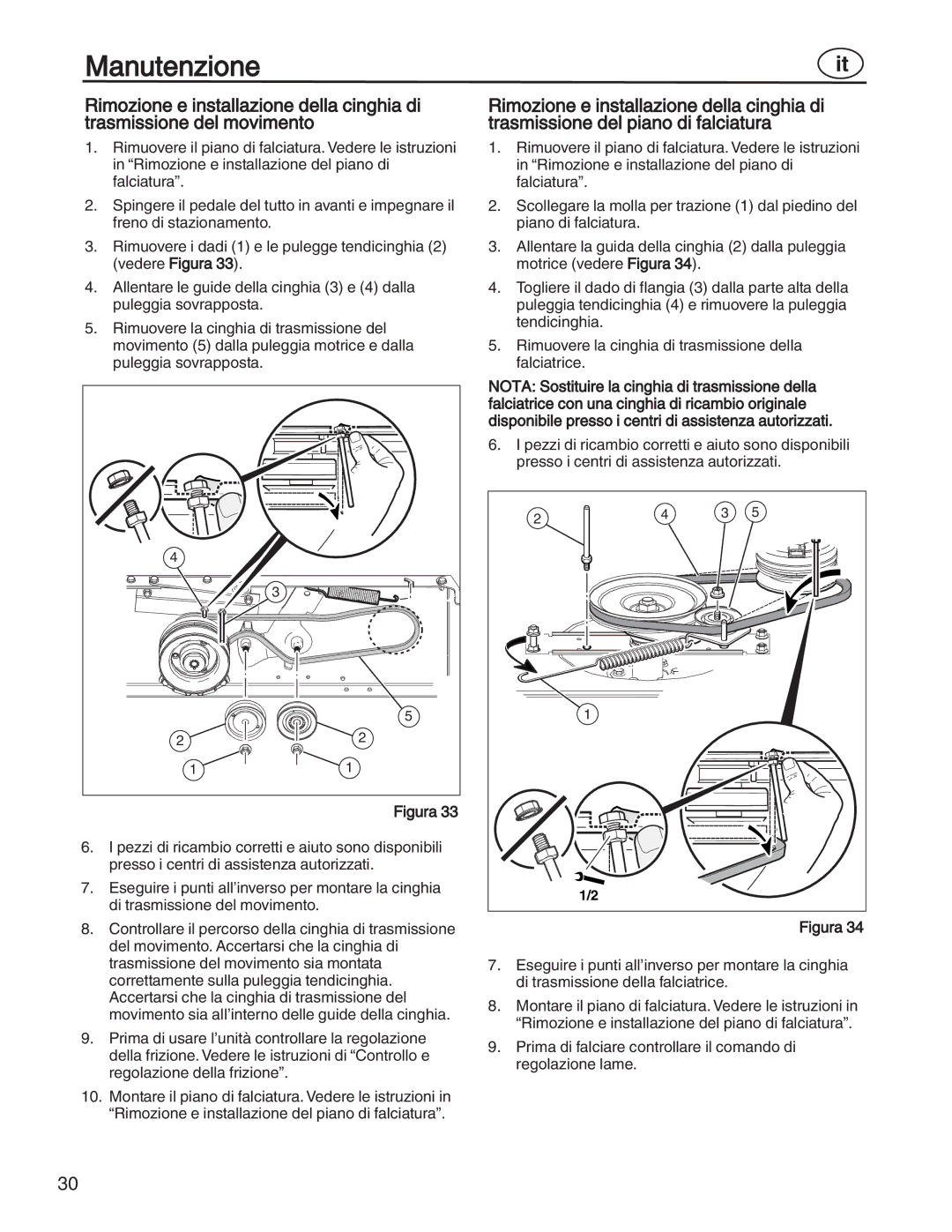 Simplicity 7800356, 885193, 7800357, 7800353, 7800352 manual Manutenzione 