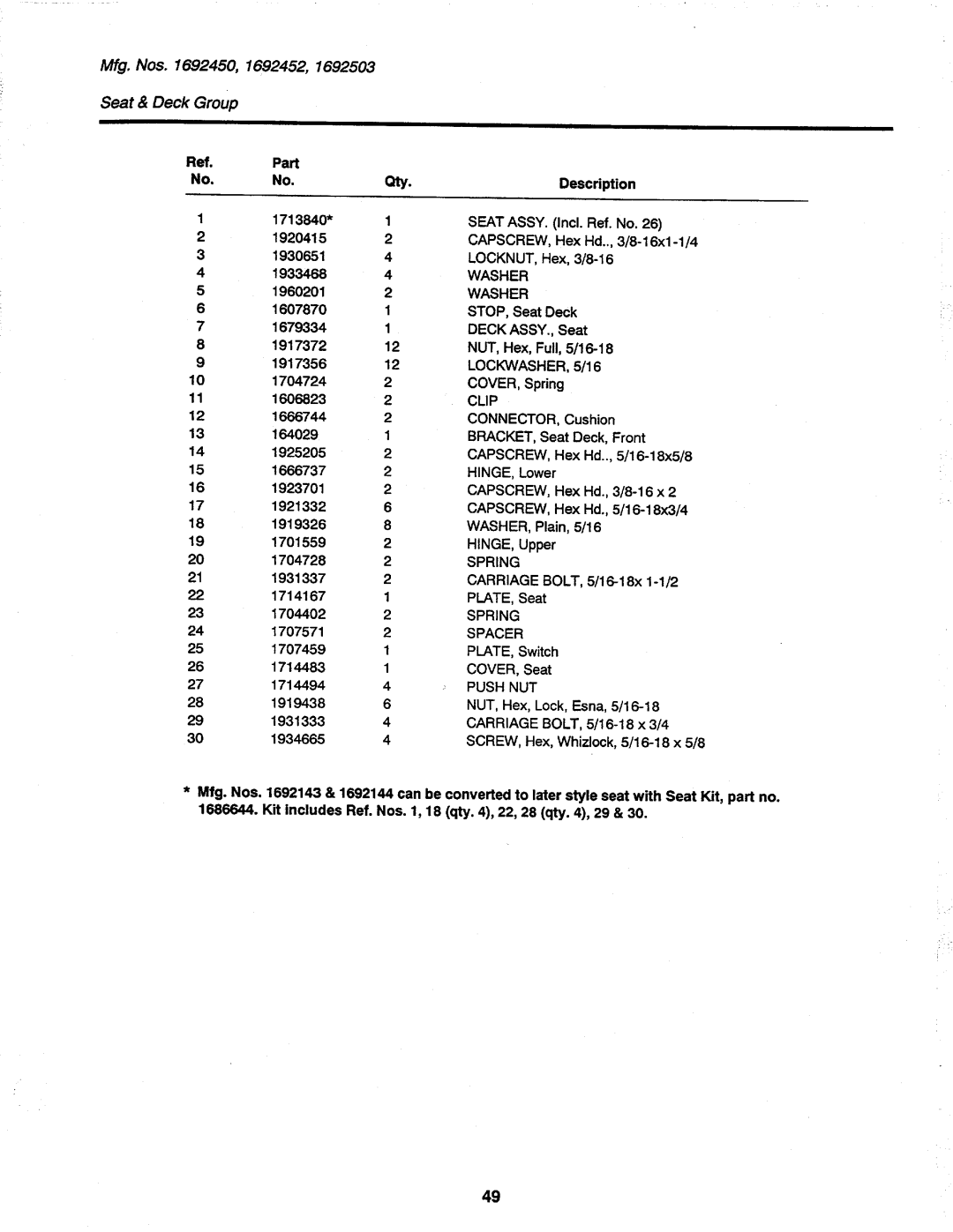 Simplicity 917H-48 manual 