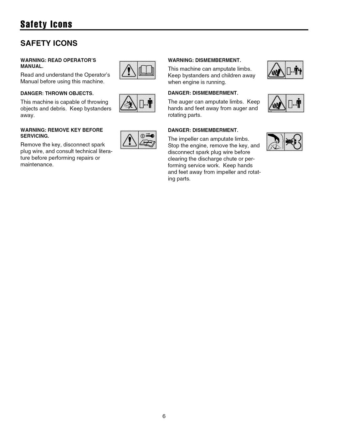 Simplicity 10560, 9560, 9524, 1380, 11532, 11570, 1338, 10528 manual Safety icons 