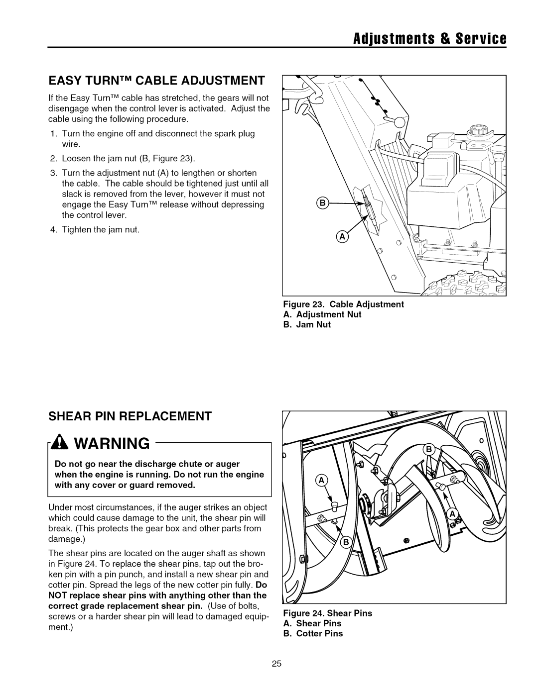 Simplicity 1380, 9560, 9524, 11532, 11570, 1338, 10528, 10560 manual Adjustments & Service 