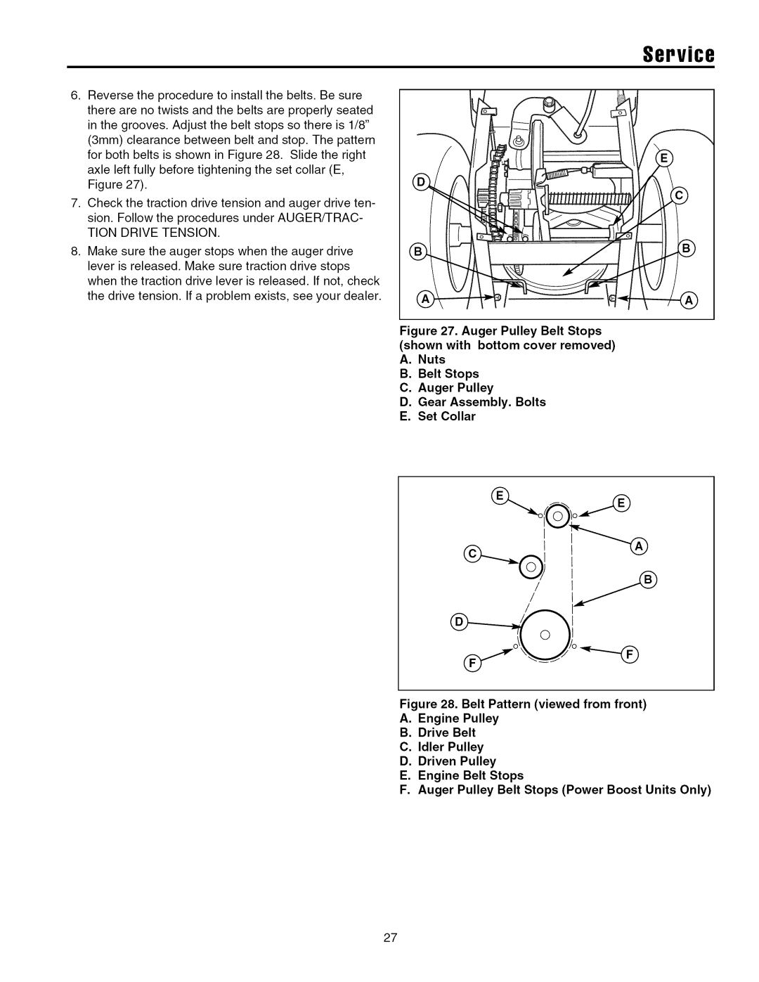 Simplicity 11570, 9560, 9524, 1380, 11532, 1338, 10528, 10560 manual Service 