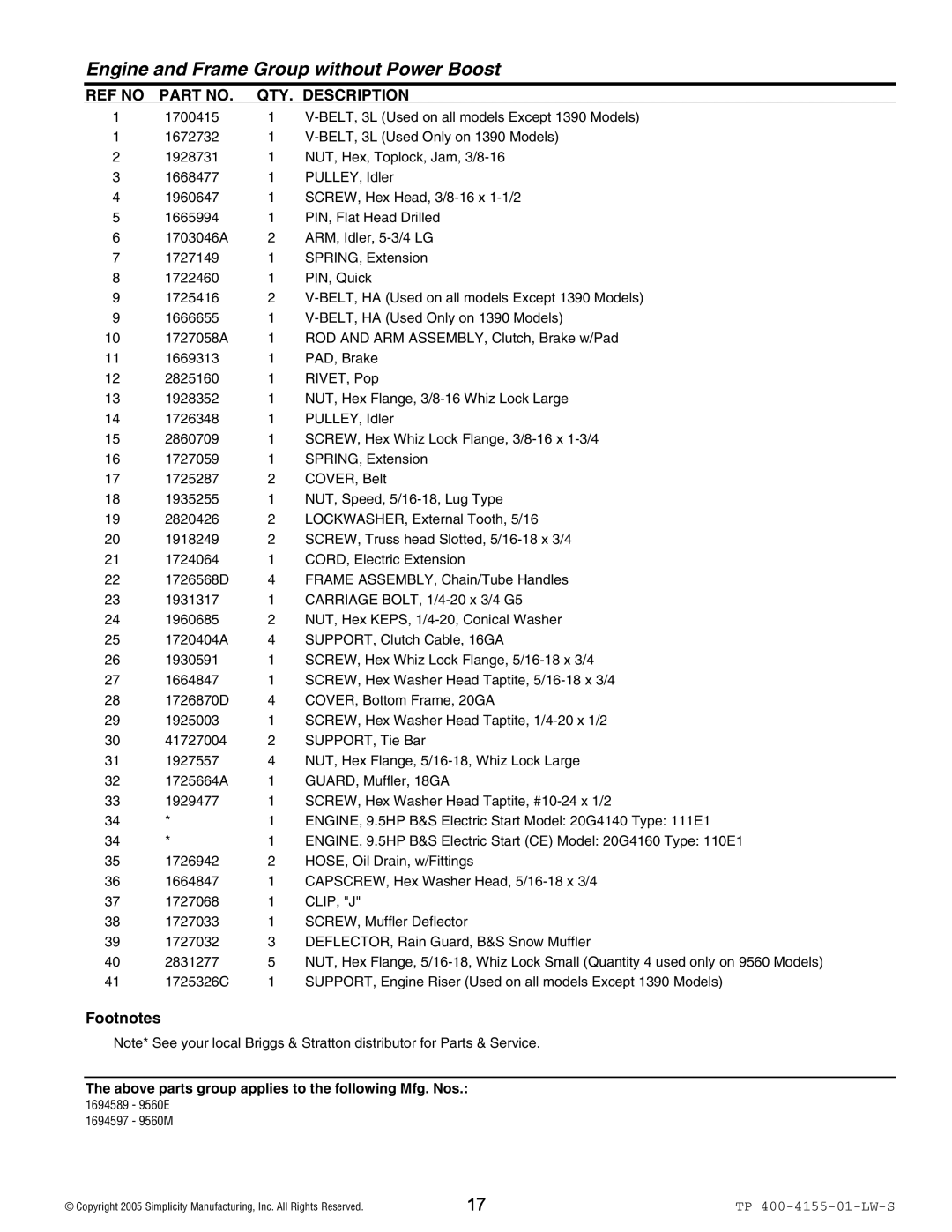 Simplicity 1170M, 9560M, 9560E, 1390M, 1390E, 1280E, 1060E, 1170E, 1060M, 1280M manual Clip, J 