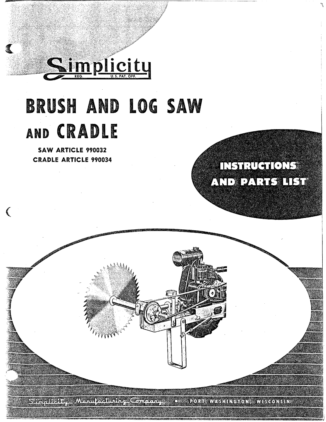 Simplicity 990034, 990032 manual 