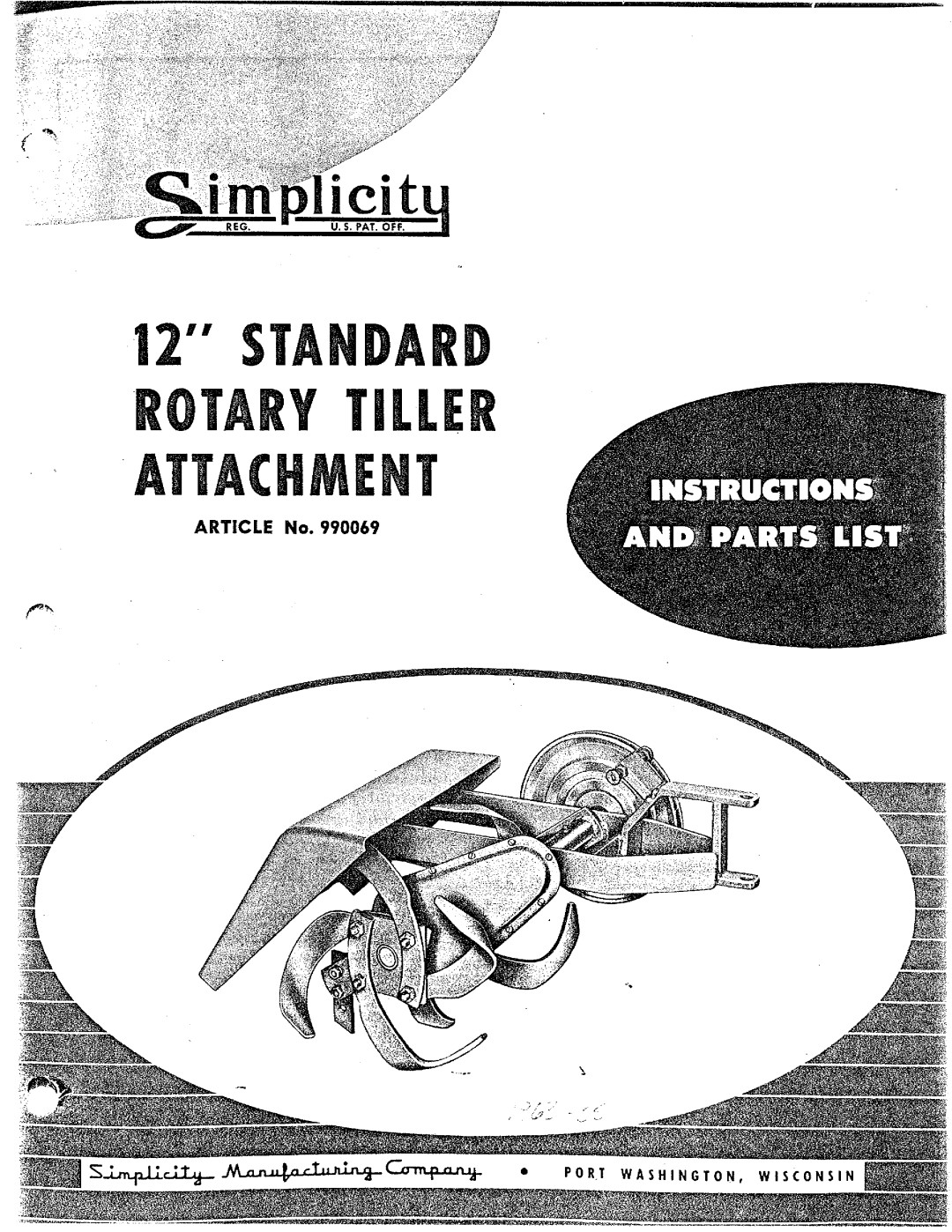 Simplicity 990069 manual 