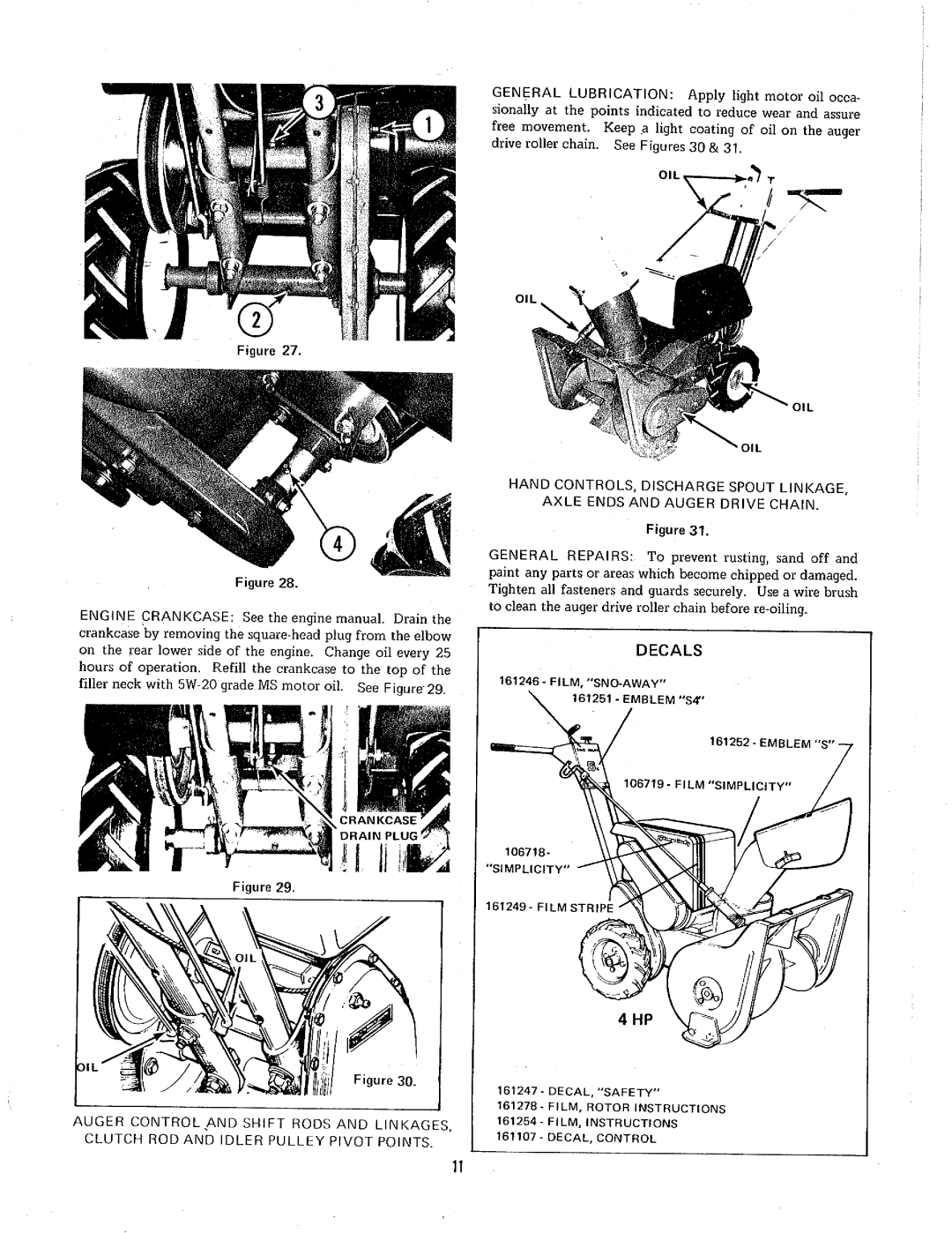 Simplicity 990558 manual 