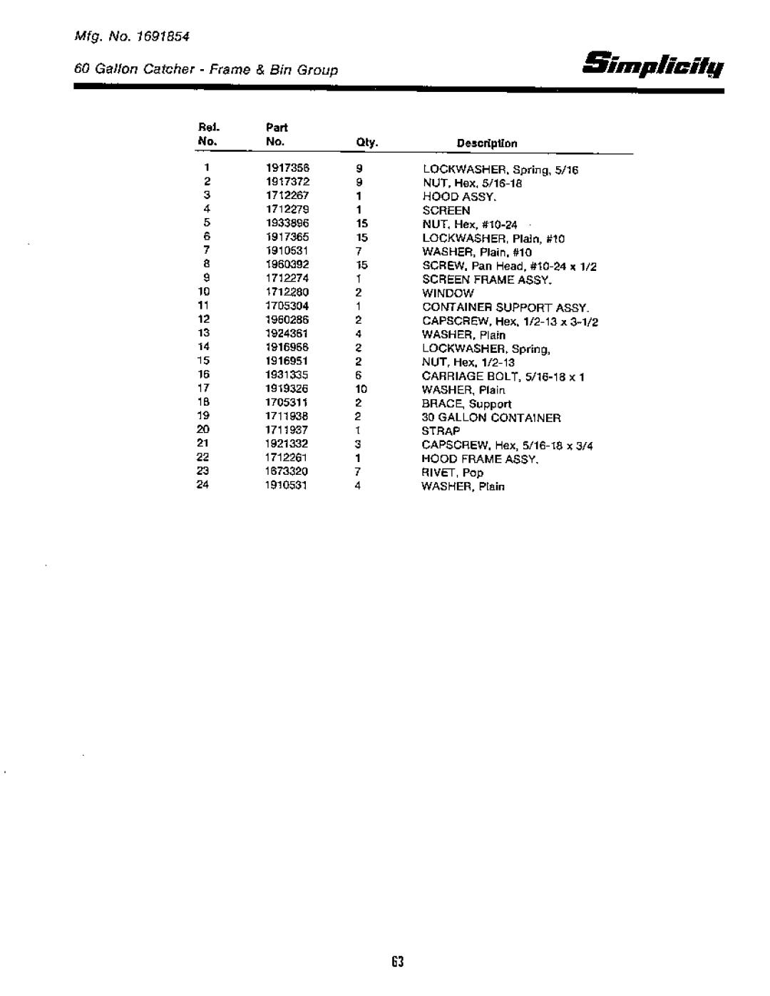 Simplicity CFC SERIES manual 