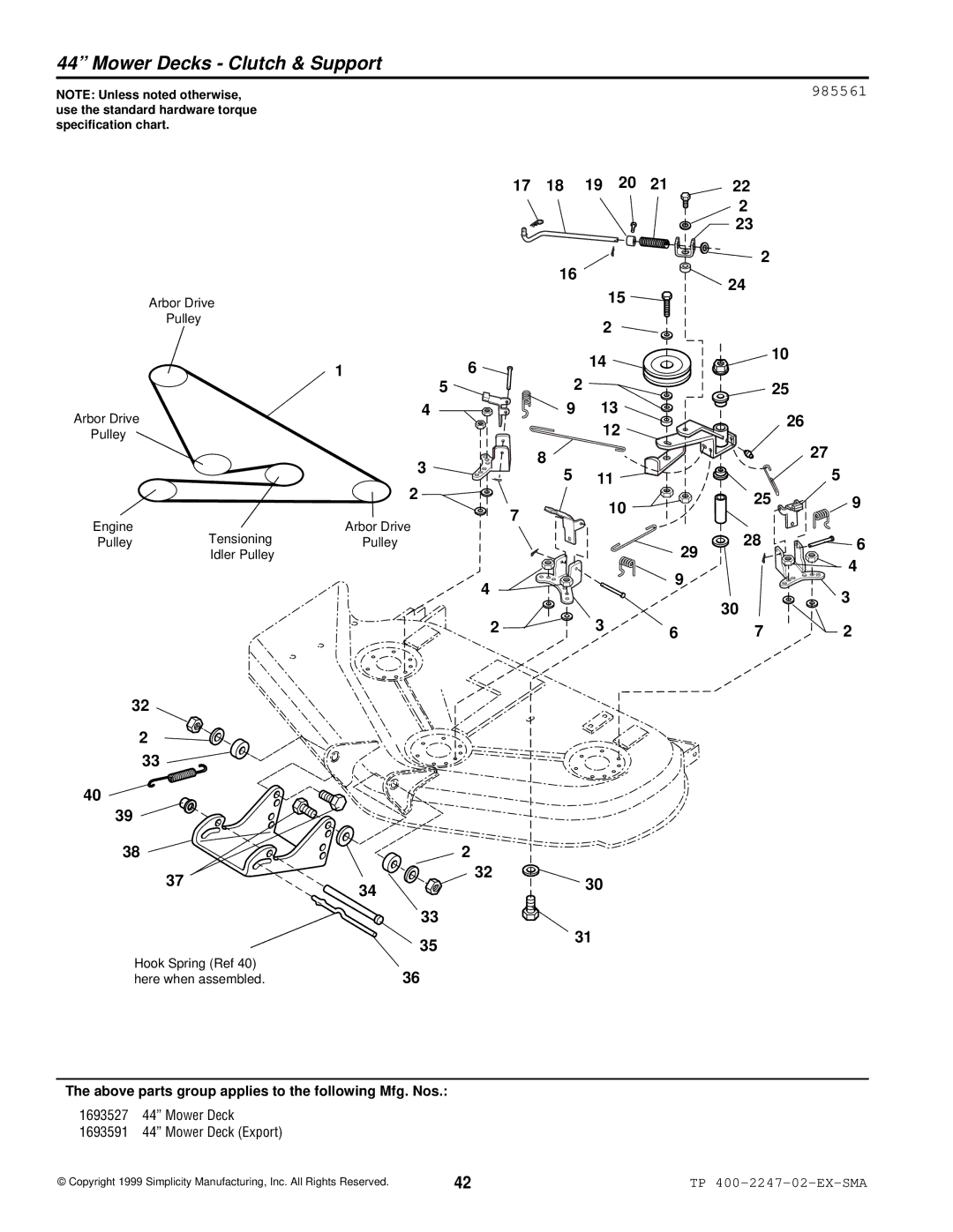 Simplicity Express Series manual 985561 