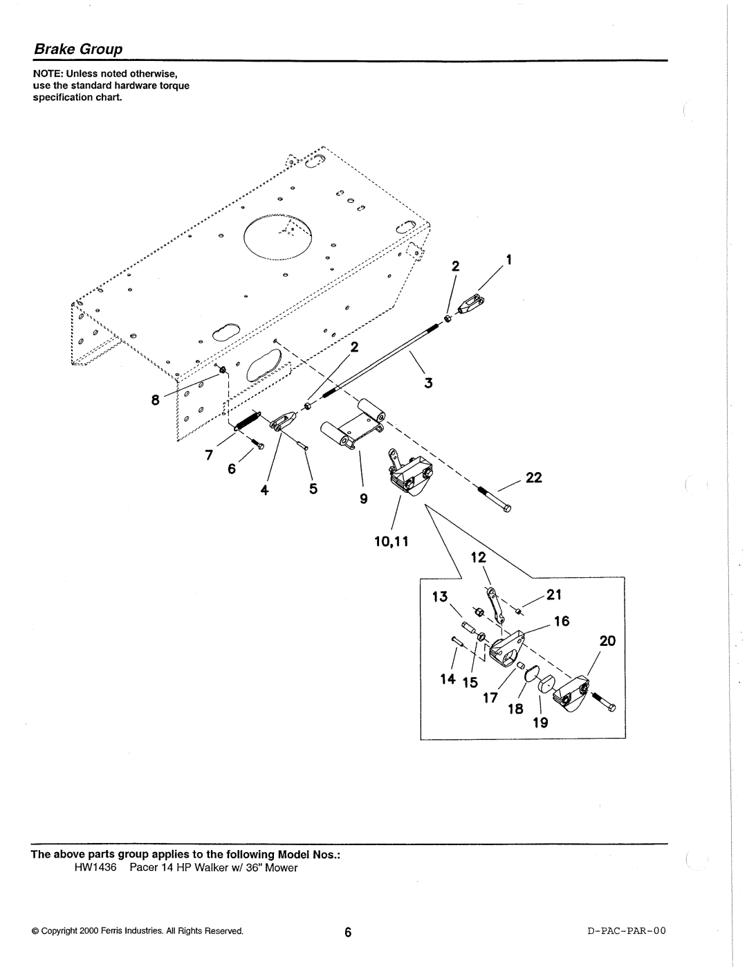 Simplicity HW1436 specifications 