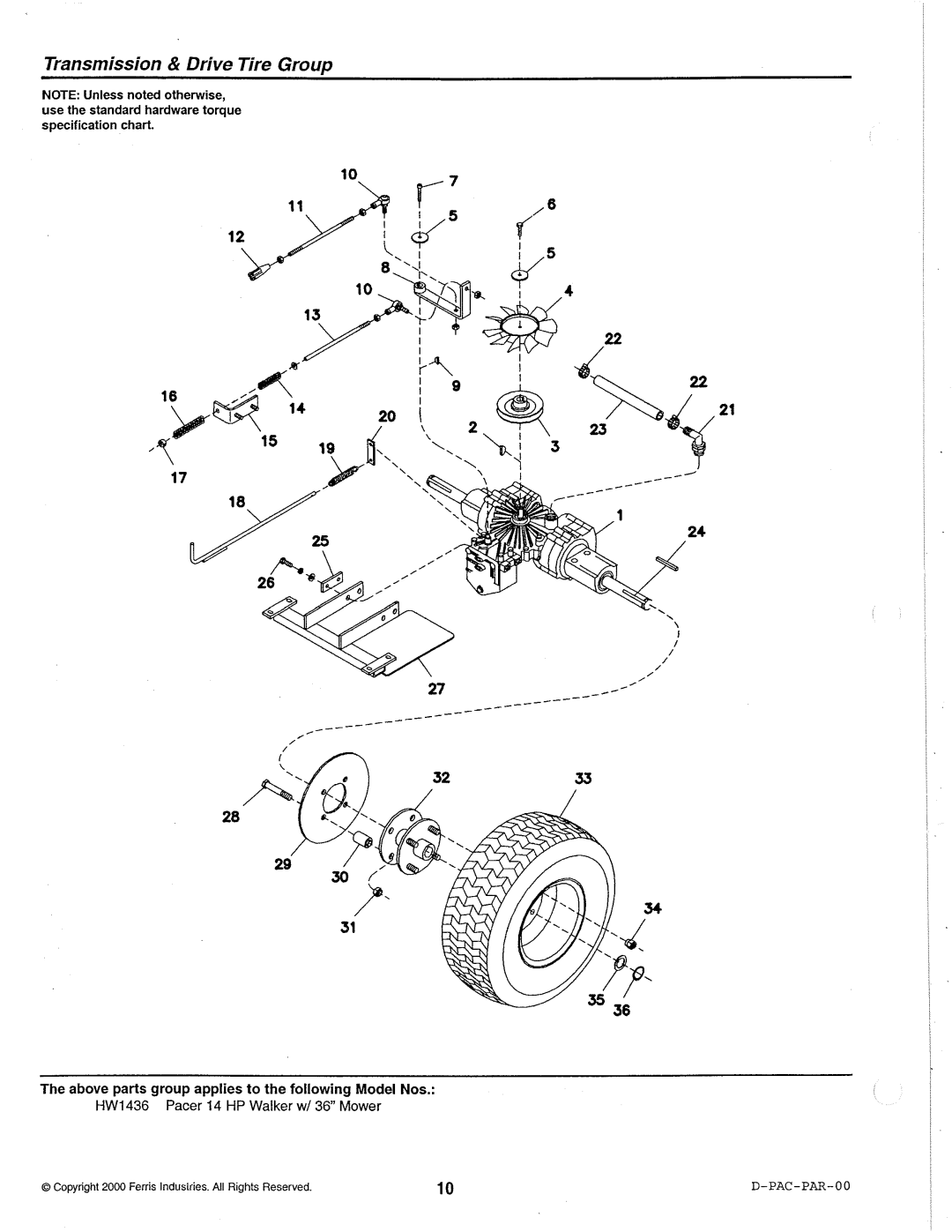 Simplicity HW1436 specifications 