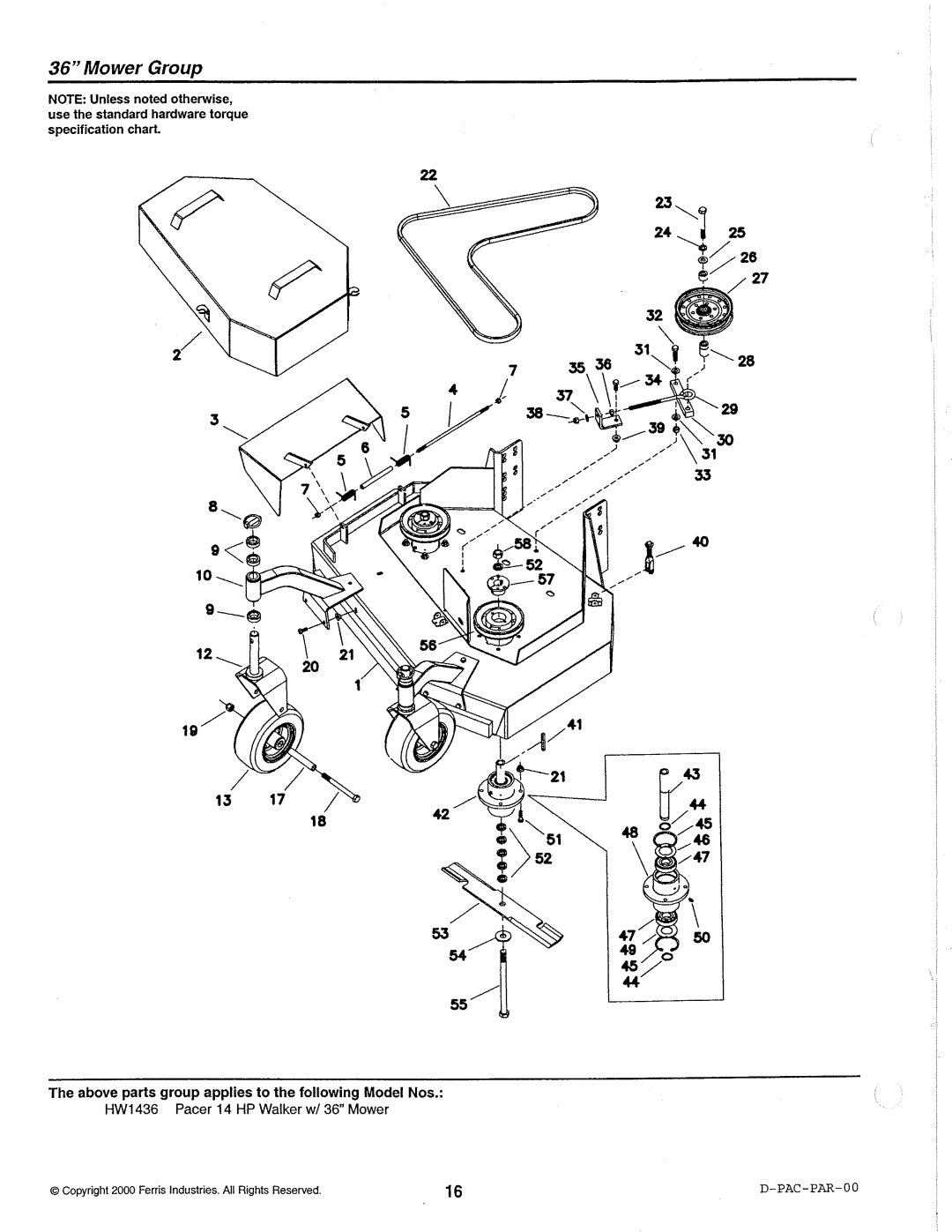 Simplicity HW1436 specifications 