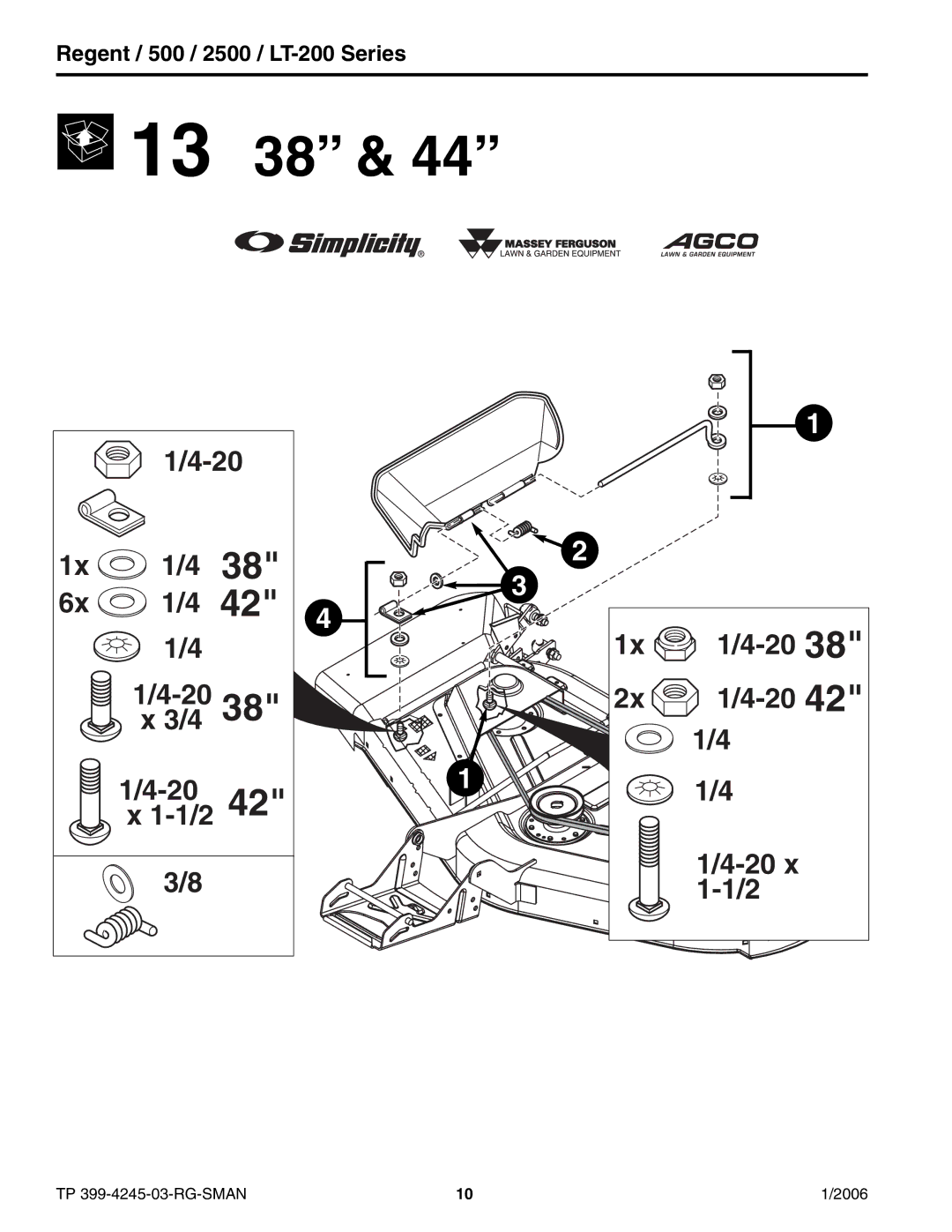 Simplicity 2500, LT-200 manual 13 38 