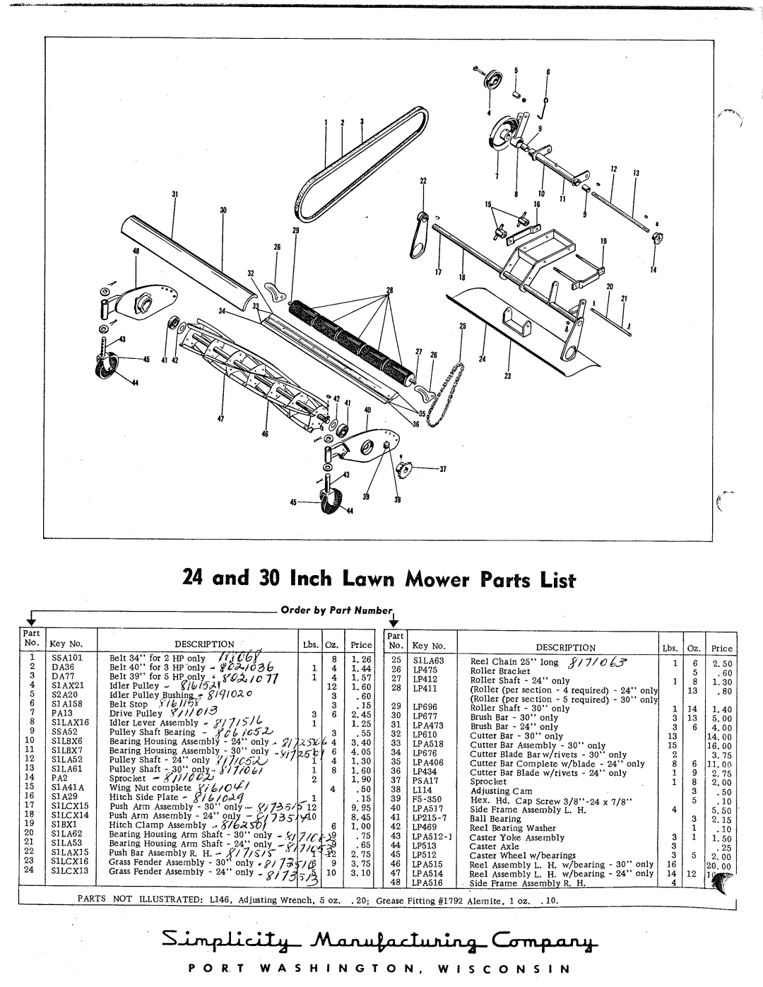 Simplicity M-1, L-1 manual 