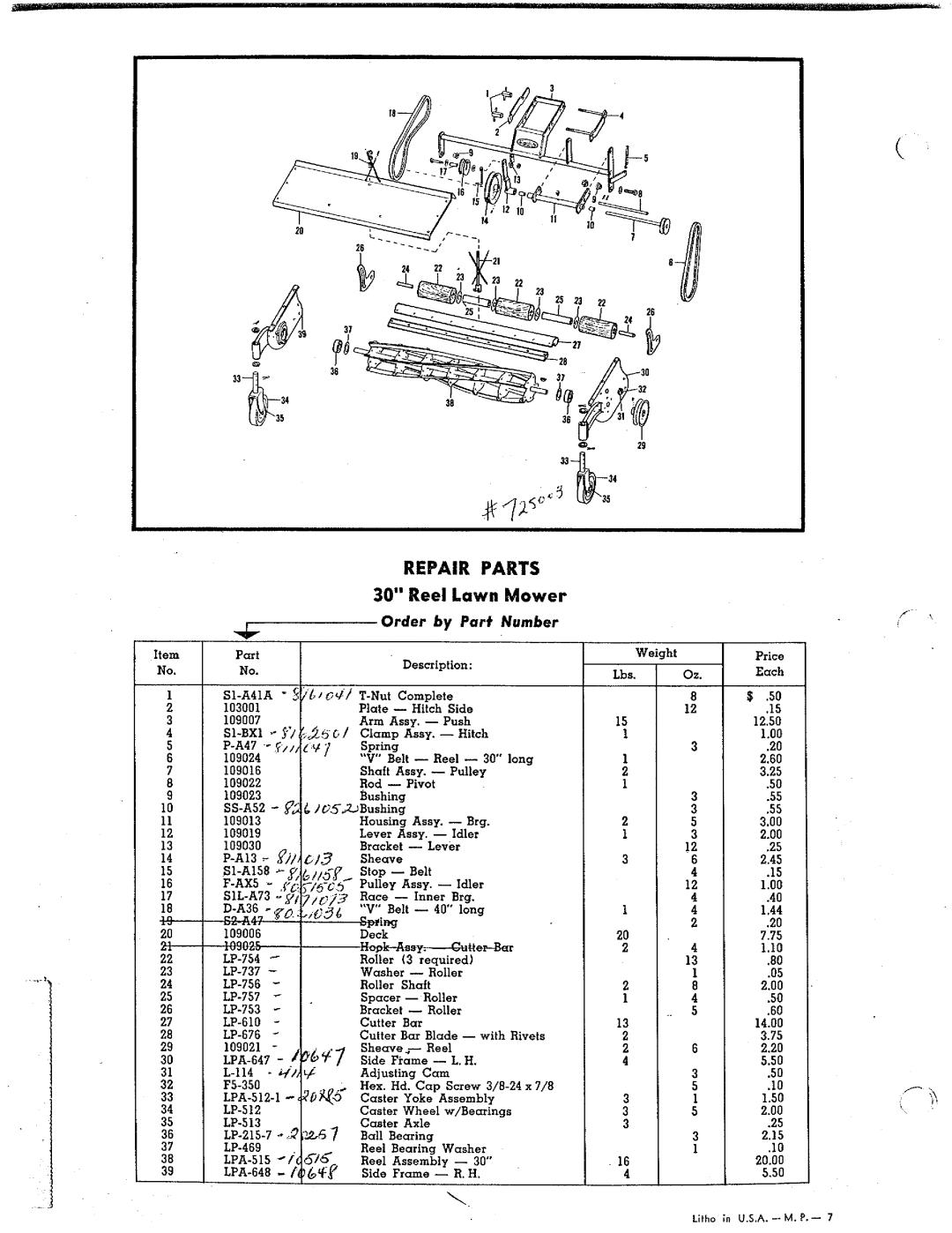 Simplicity Reel Mower manual 