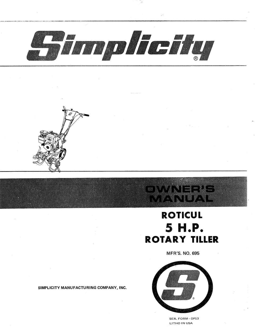 Simplicity Roticul manual 