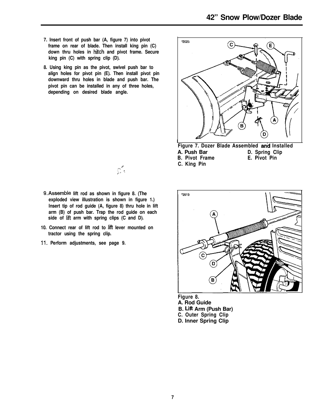 Simplicity Snow Plow/Dozer Blade manual 