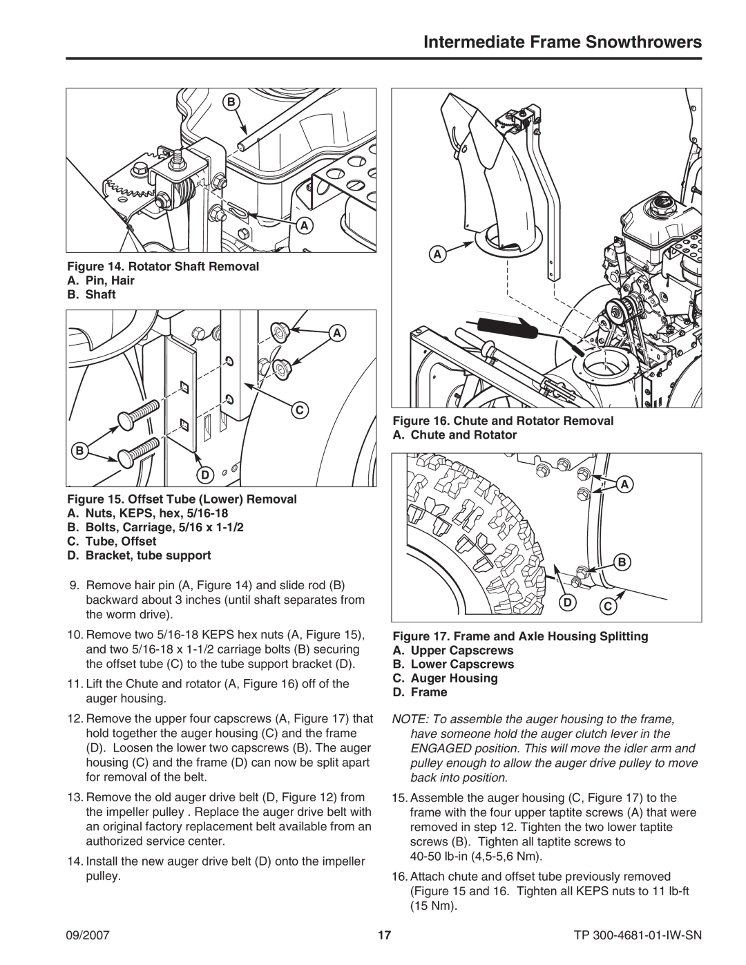 Simplicity SNP I1924EX, SMI I1924EX, SMI I 1924EX, B&S 24 (CE), 9GT B&S24(CE) manual Rotator Shaft Removal Pin, Hair 