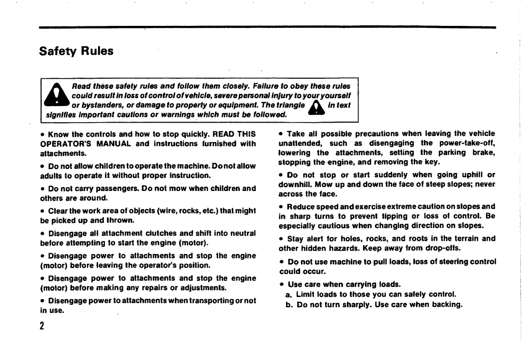 Simplicity SunRunner Series manual 