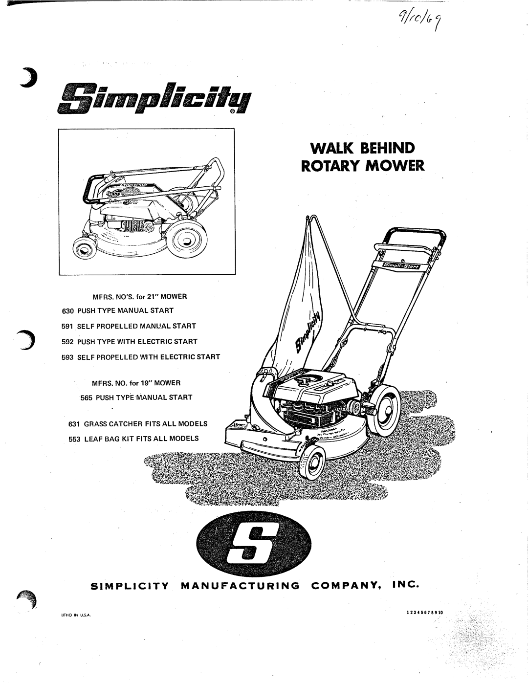 Simplicity TP 100 manual 