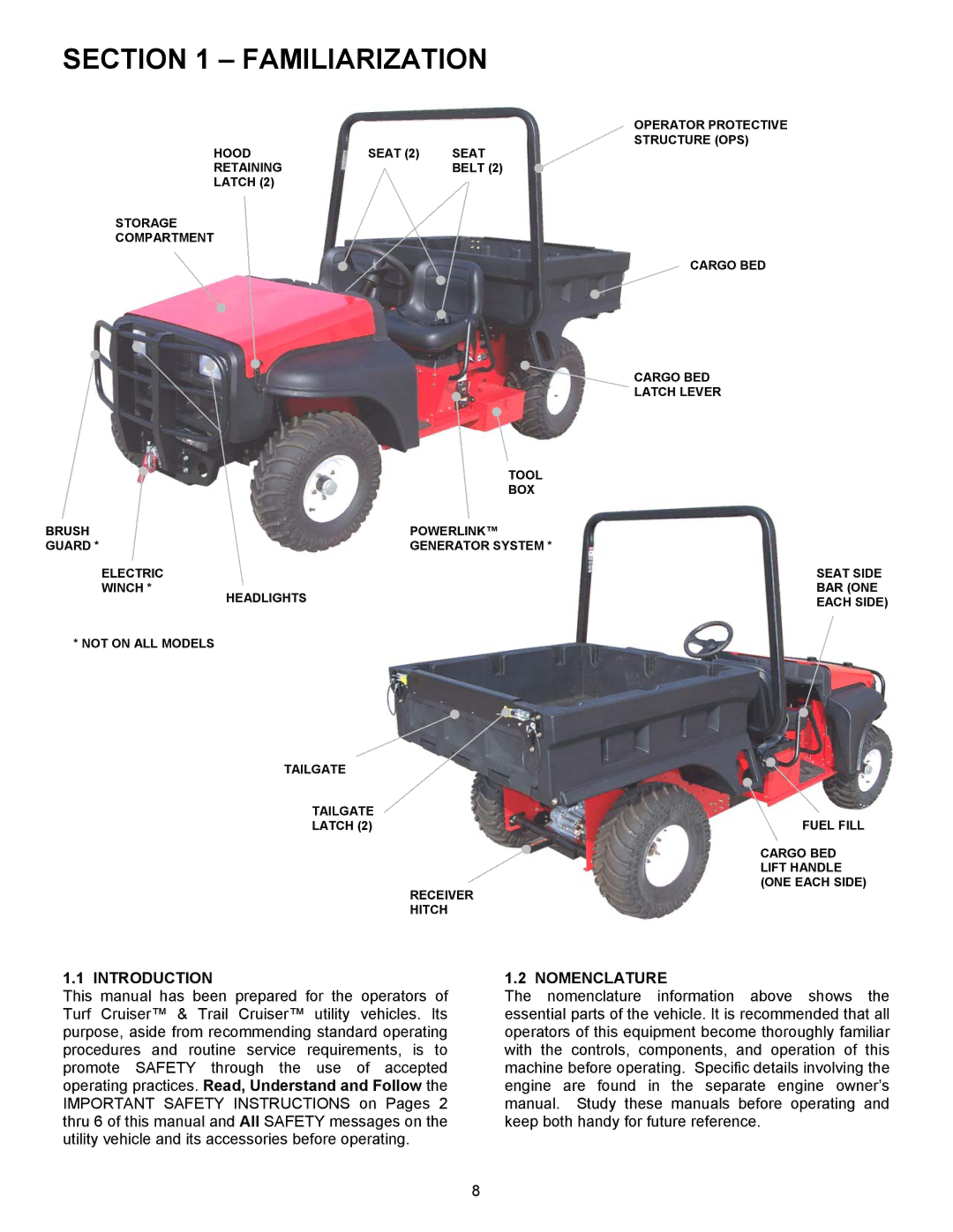 Simplicity UV1621BV, UVGT1621BV, UVG1621BV important safety instructions Familiarization, Introduction 