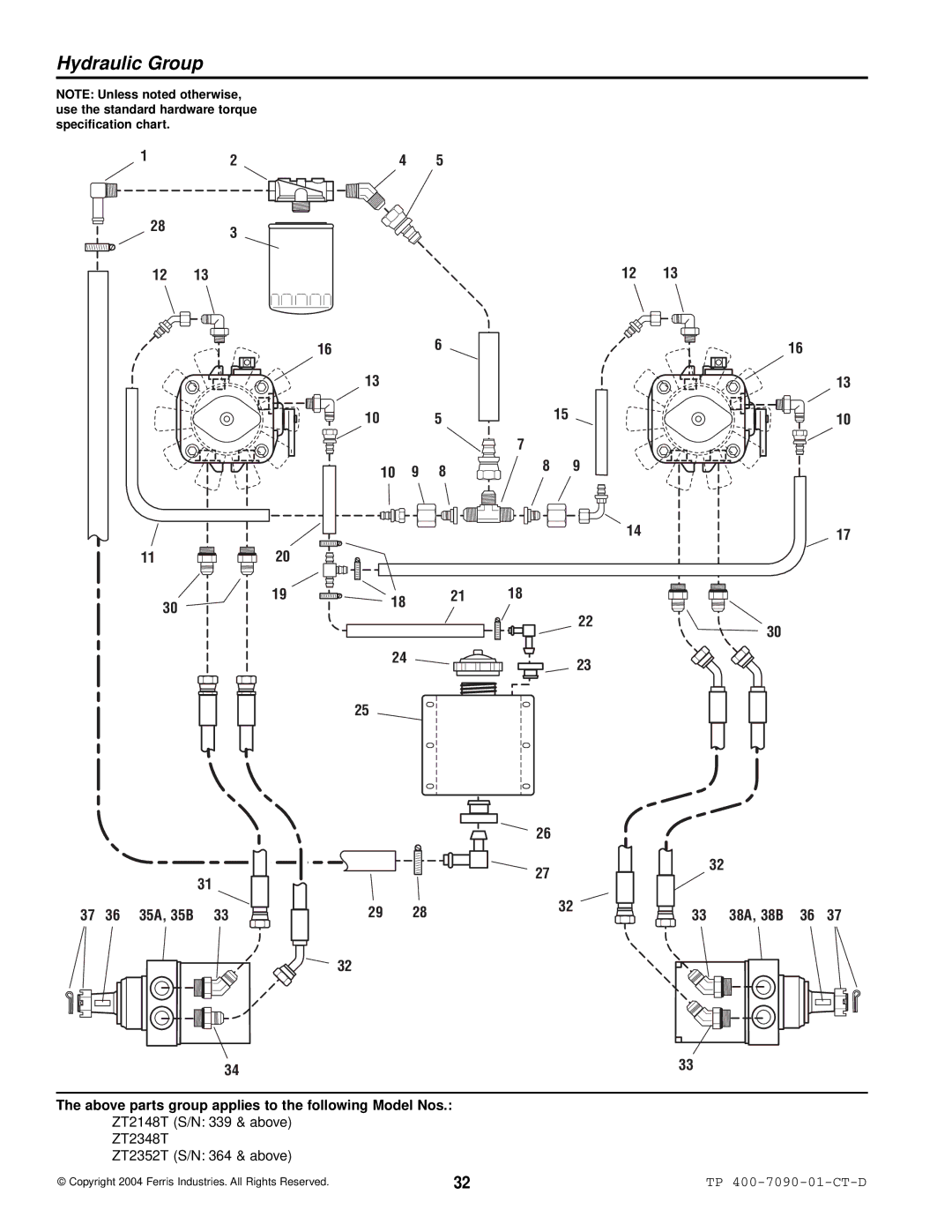 Simplicity ZT2352T, ZT2348T, ZT2148T specifications 166 10 9 35A, 35B 38A, 38B 