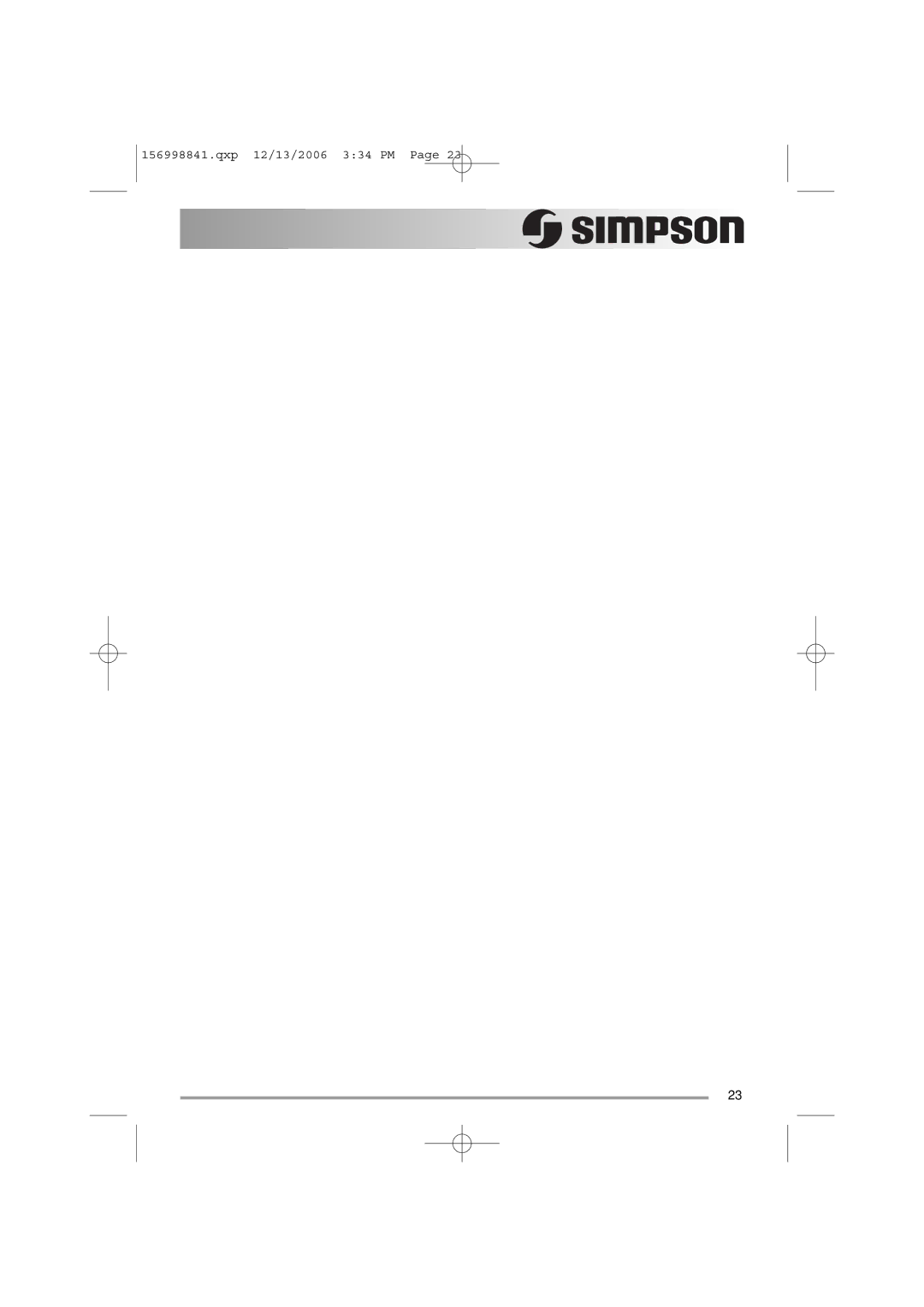 Simpson 52C850 user manual Qxp 12/13/2006 334 PM 